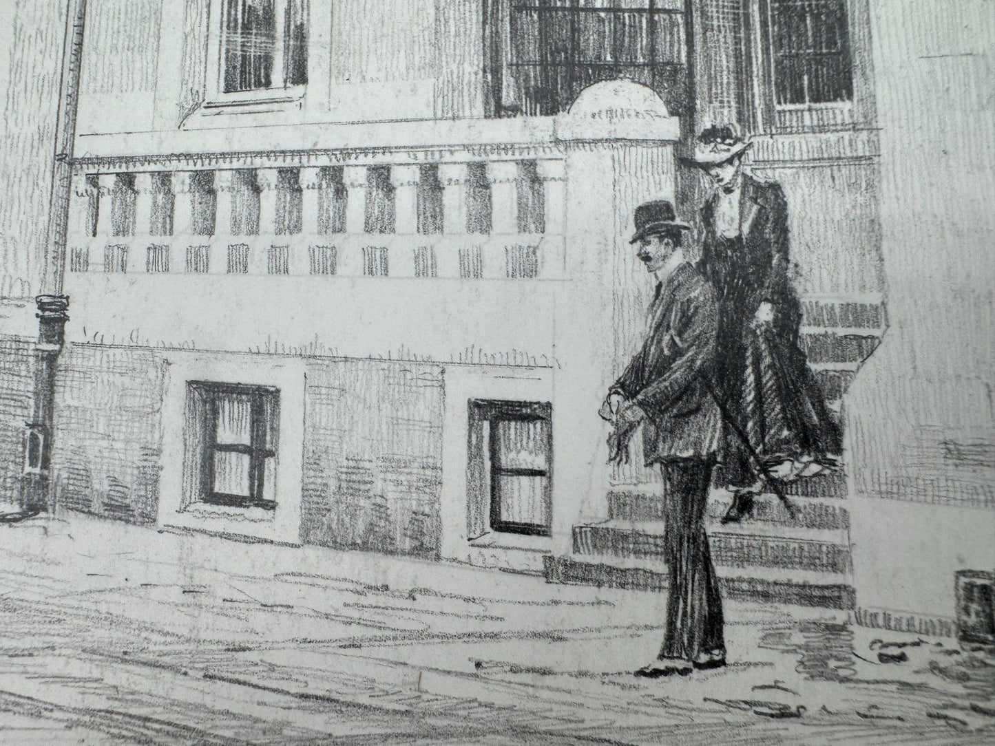 * HEINZ WEHLISCH ZEICHNUNG MOERS RHEINBERGER STRAßE 1908 ANSICHT