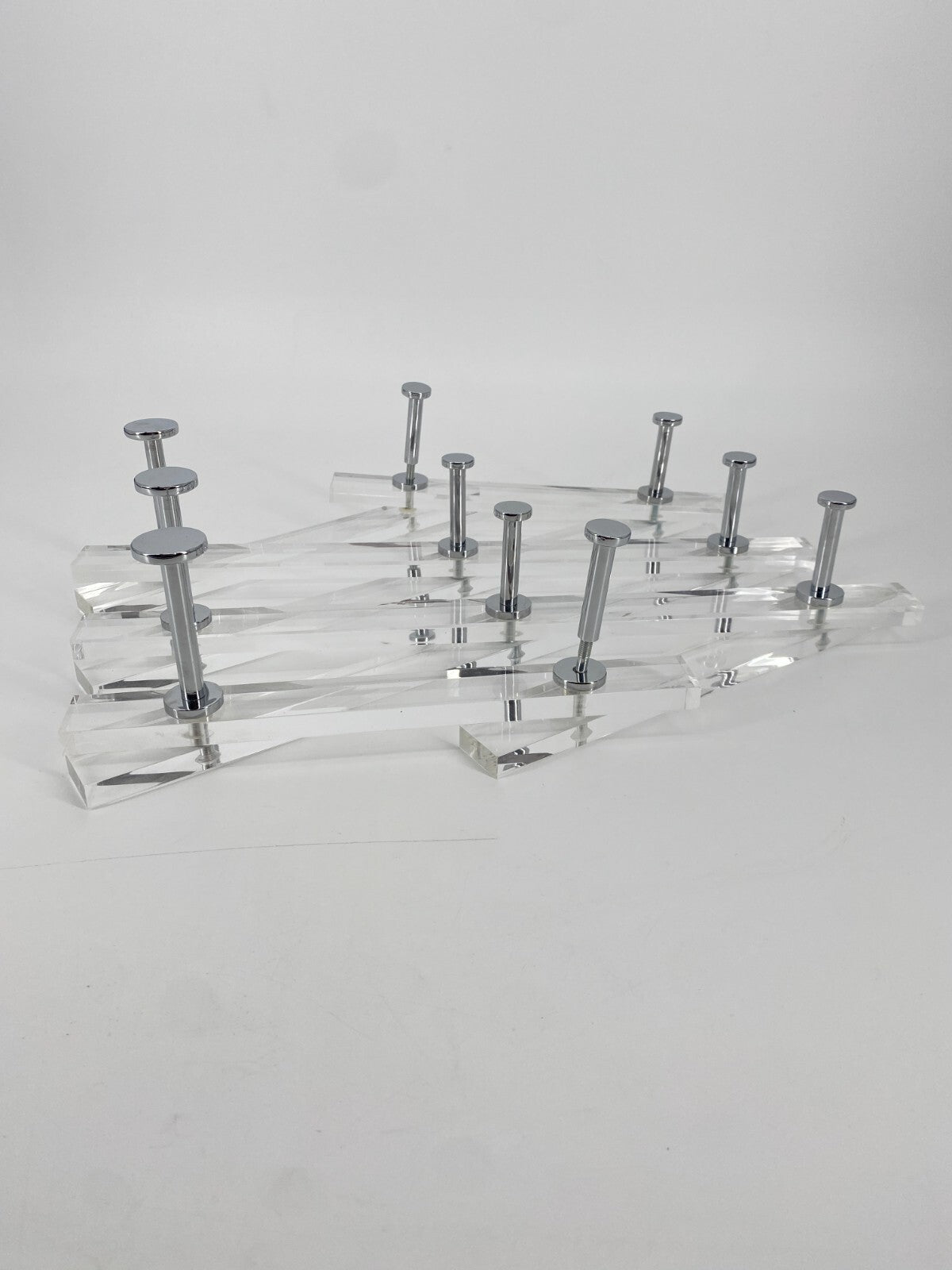 * GARDEROBE ZIEHHARMONIKA PLEXIGLAS ACRYL 70ER VINTAGE SPACE AGE WAND