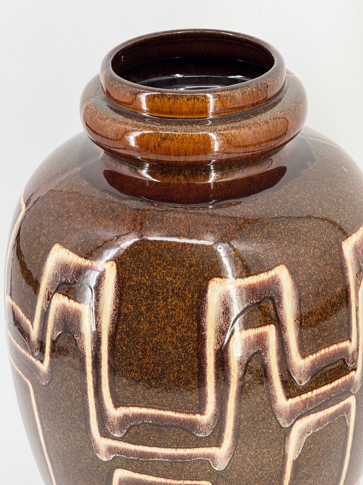 VINTAGE MID CENTURY BODENVASE SCHEURICH 286 51 KERAMIK FAT LAVA