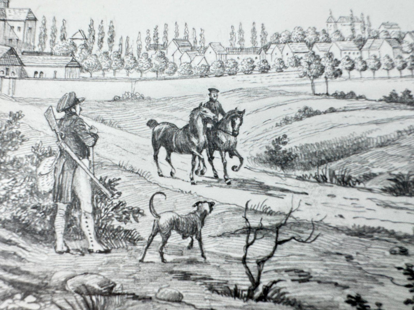 * HEINZ WEHLISCH ZEICHNUNG HANNOVER VON DER SÜDWESTSEITE 1820 ANSICHT