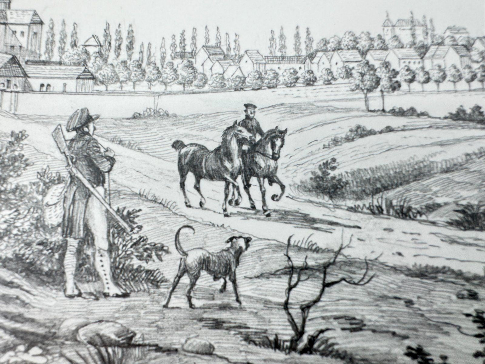 * HEINZ WEHLISCH ZEICHNUNG HANNOVER VON DER SÜDWESTSEITE 1820 ANSICHT