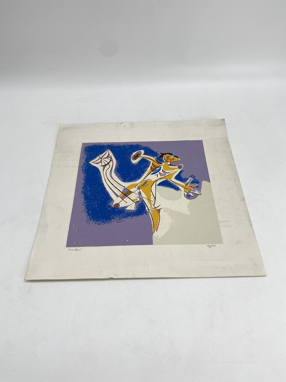 * GEMÄLDE BILD SIEBDRUCK KINDHEIT ASANOA 1980 80ER ABSTRAKT EXPRESSIONISMUS  FAU