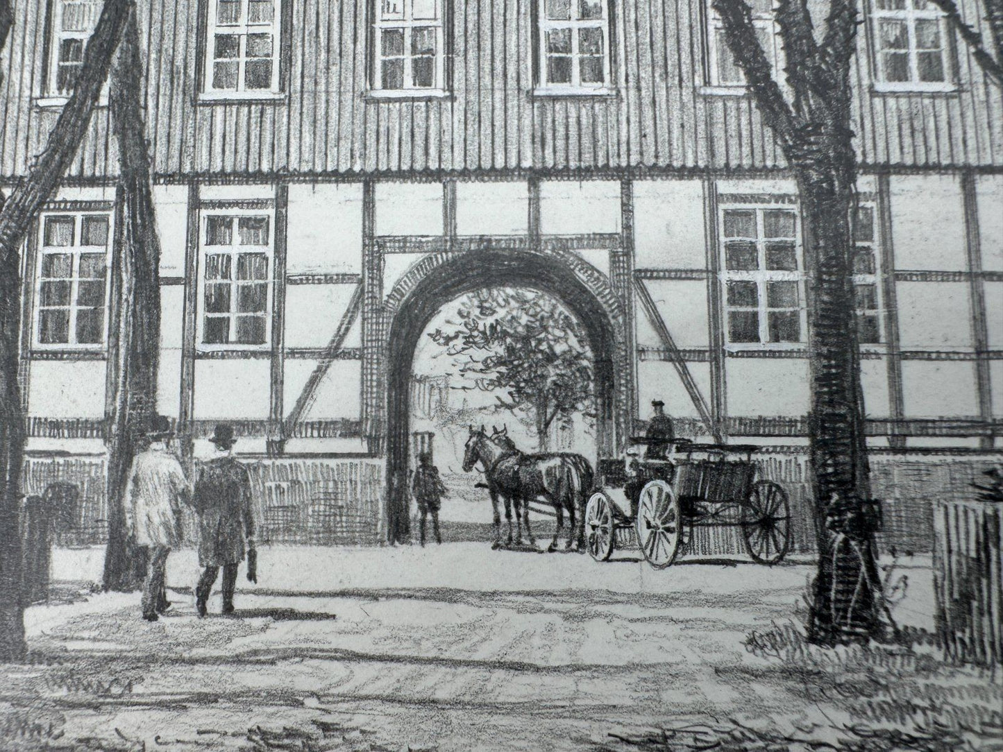 * HEINZ WEHLISCH ZEICHNUNG SCHLOß IN BURGDORF UM 1906 ANSICHT SIGNIERT
