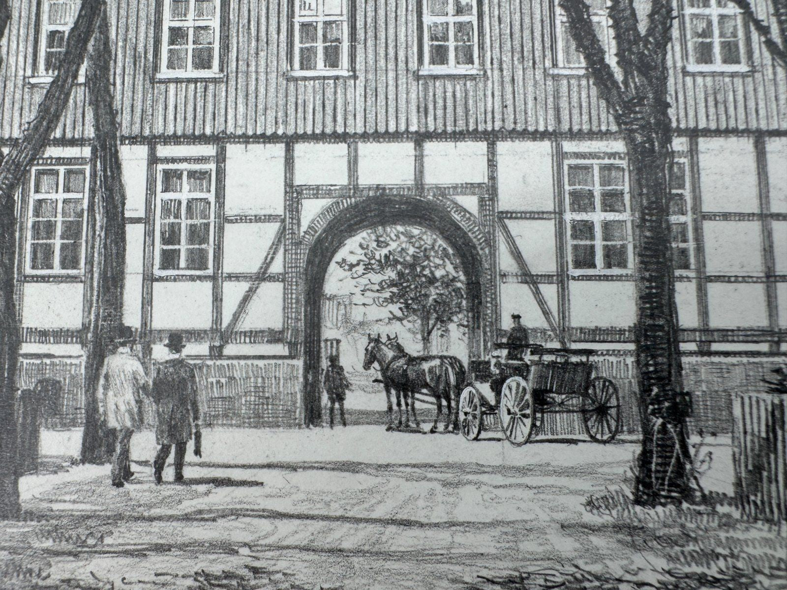 * HEINZ WEHLISCH ZEICHNUNG SCHLOß IN BURGDORF UM 1906 ANSICHT SIGNIERT