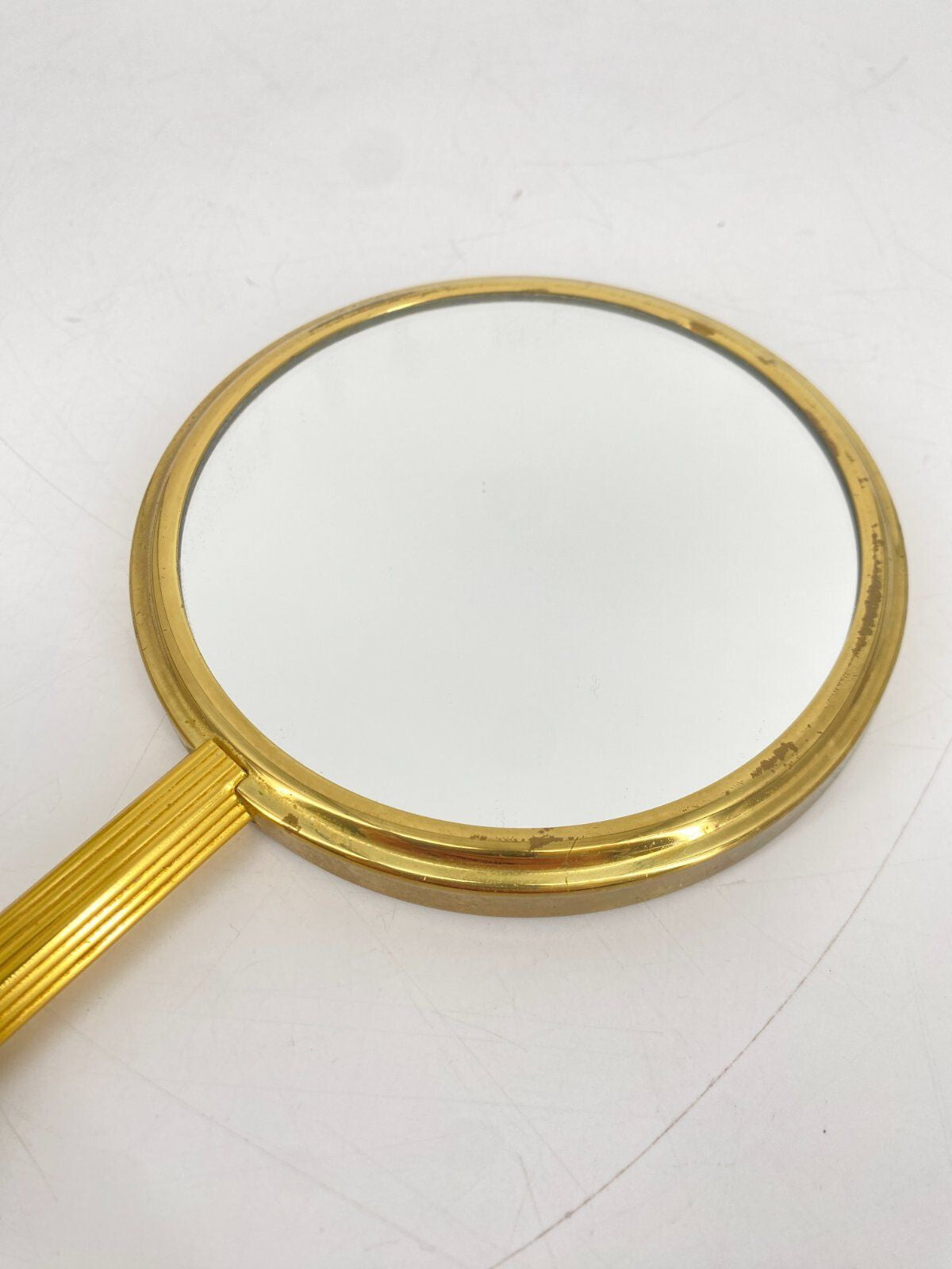 * HANDSPIEGEL KLASSISCH ORNAMENT 60ER GOLD VINTAGE SPIEGEL