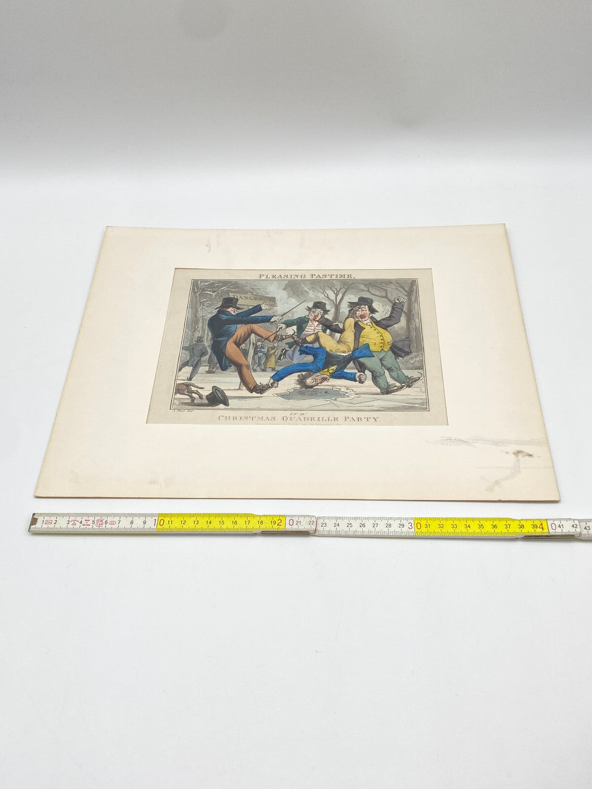 * RADIERUNG PLEASING PASTIME CHRISTMAS QUADRILLE PARTY EISLAUF 1822 LONDON EIS