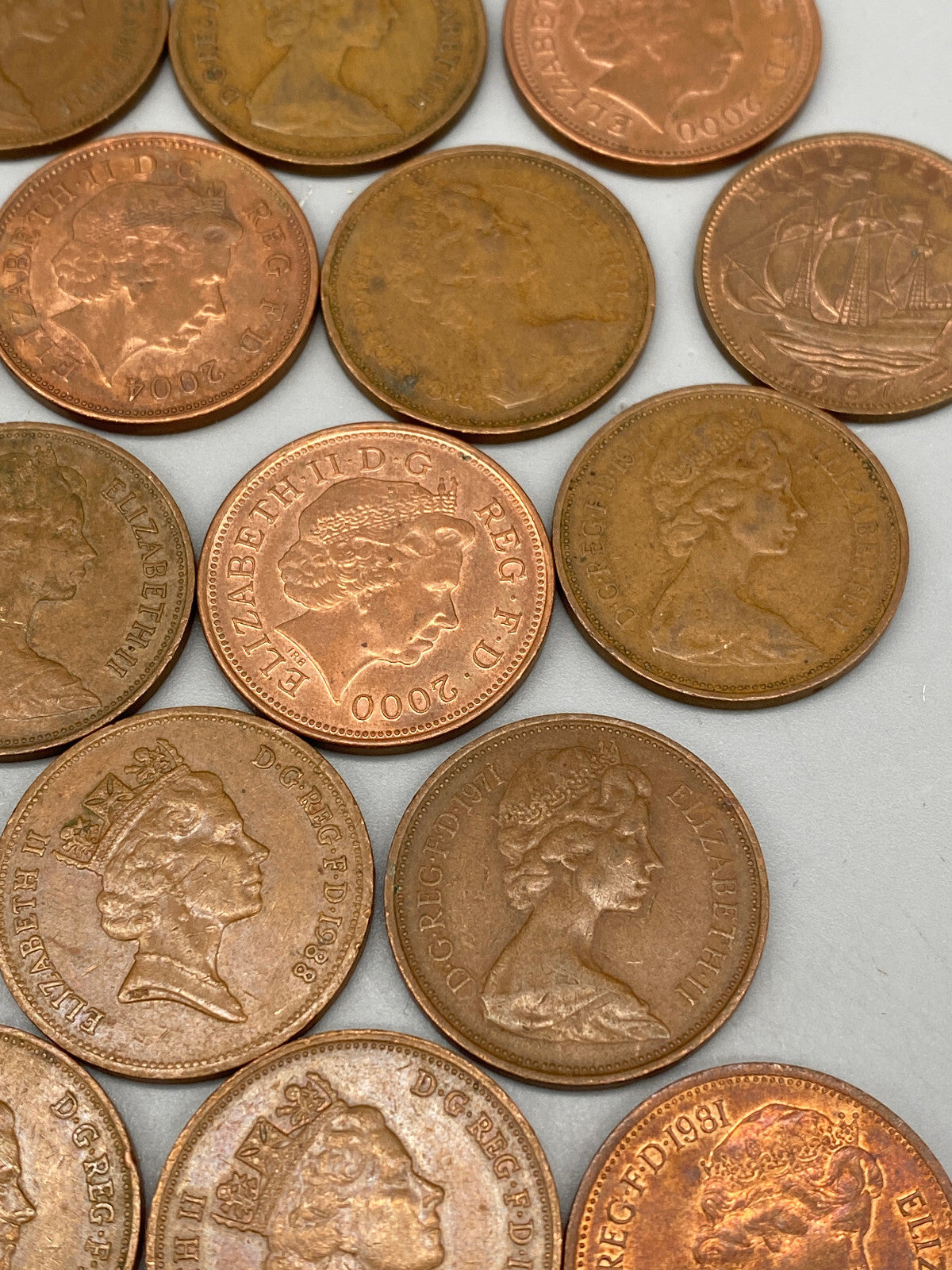 KONVOLUT 94 BRITISCHE MÜNZEN PENNYS PENCE SAMMLERSTÜCKE 1912 GEORGE V QUEEN