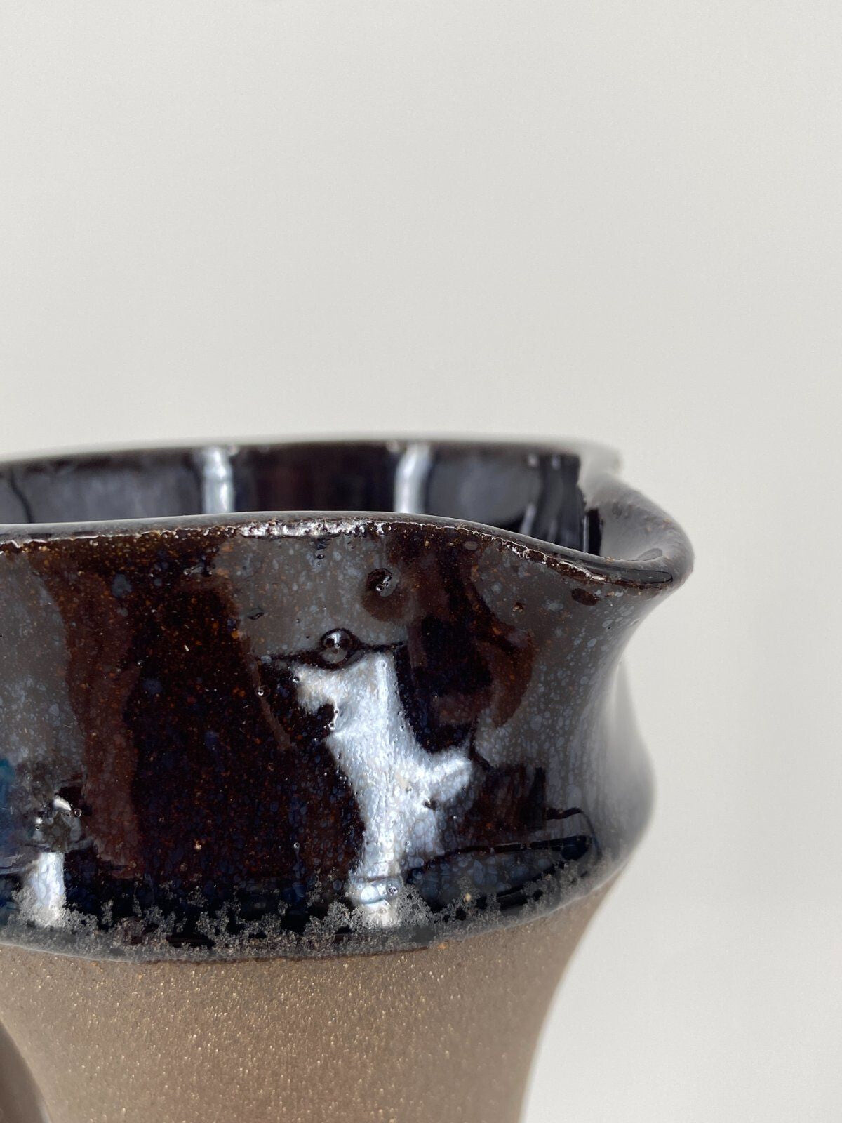 *UDO MERTZDORF STUDIOKERAMIK KRUG VASE MATT BRAUN TERRACOTTA 26CM