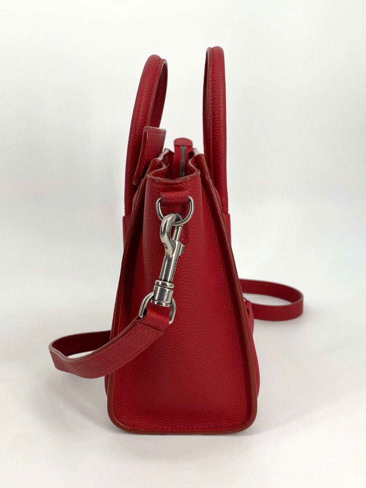*HANDTASCHE CÉLINE LUGGAGE NANO LEDER POP RED SCHULTERRIEMEN ITAL
