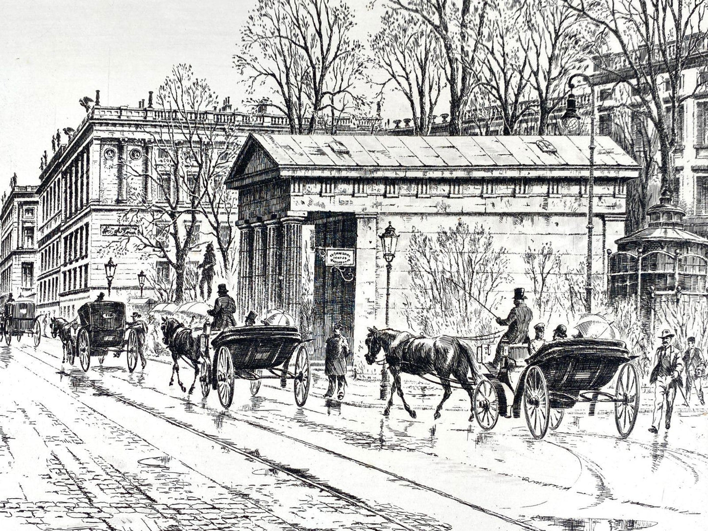 * DRUCKGRAFIK HEINZ WEHLISCH BERLIN LEIPZIGER PLATZ STADTANSICHT  WERTHEIM