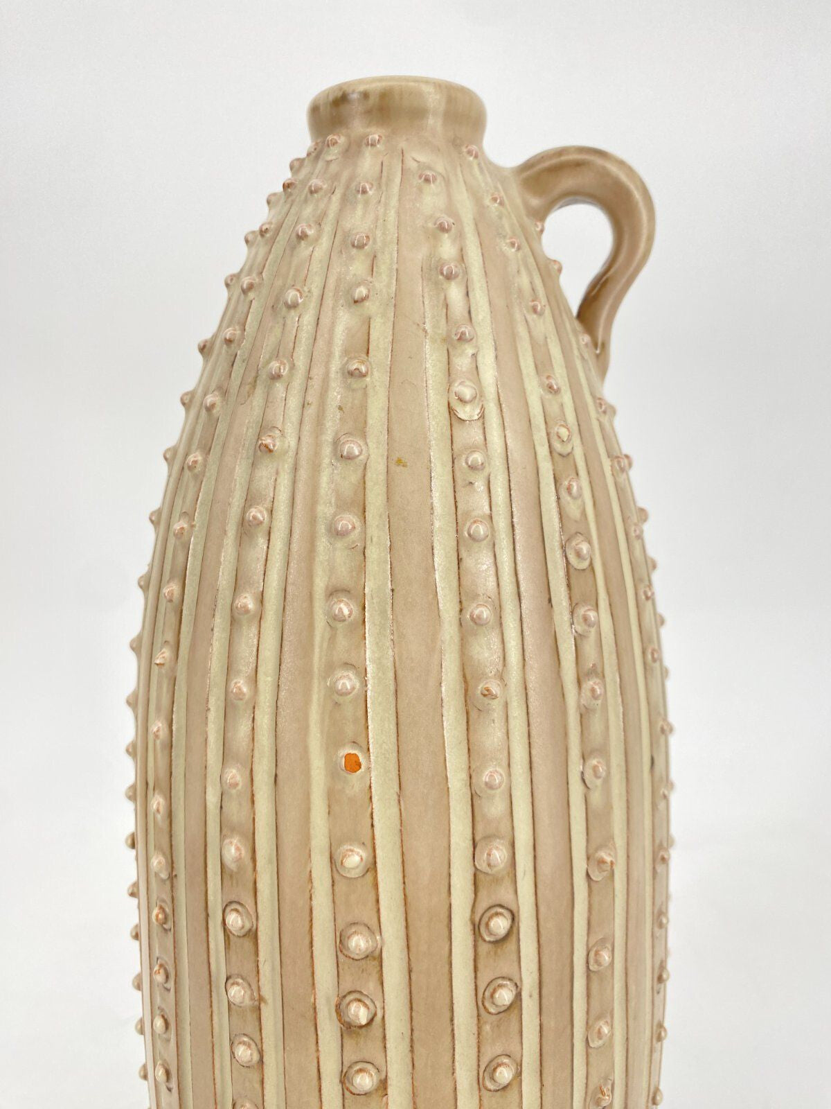 * VASE KERAMIK STUDIOKERAMIK VINTAGE GROß BEIGE FLASCHE
