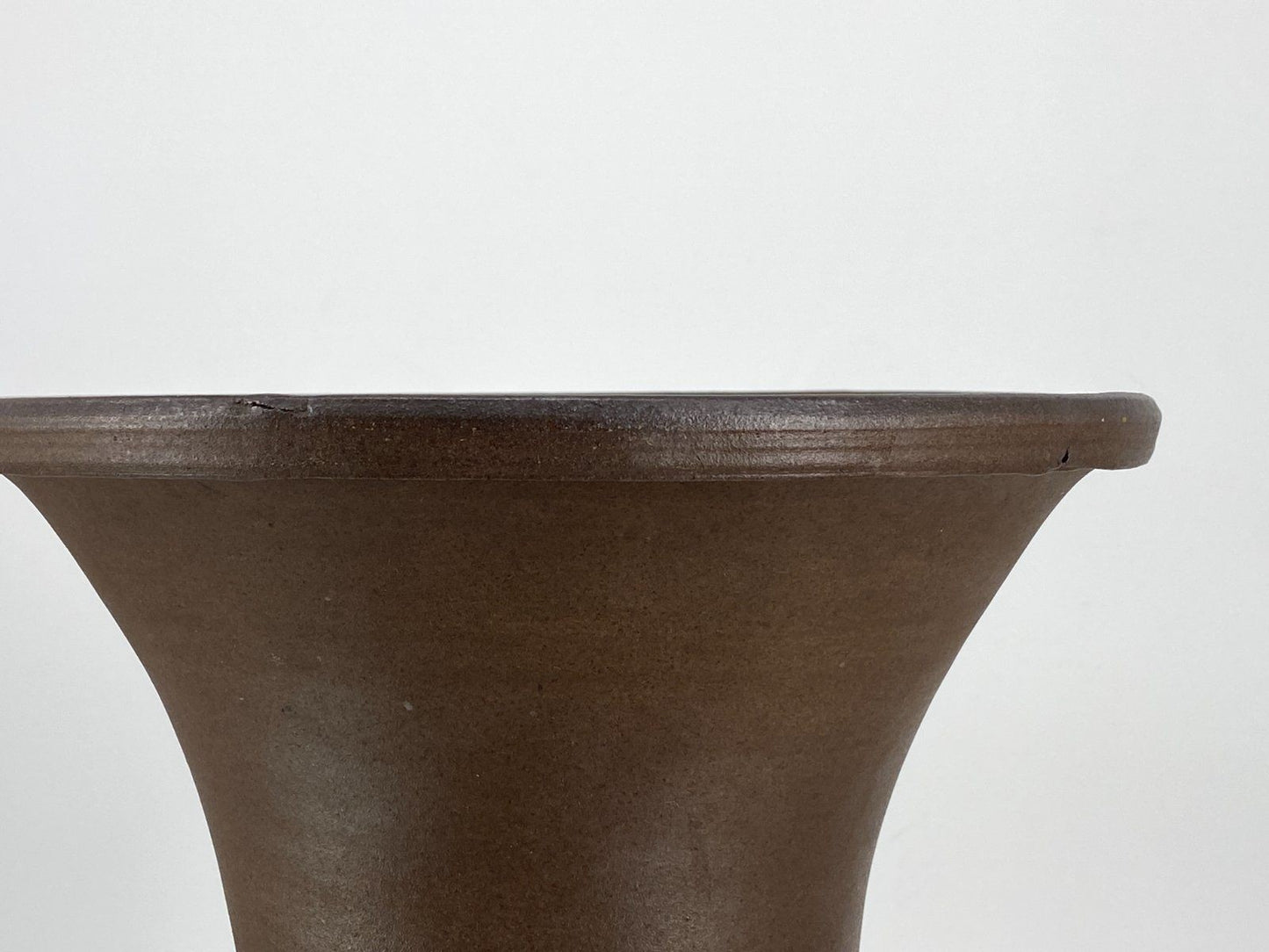 * GROßE STUDIOKERAMIK VASE BRAUN BODENVASE 49cm VINTAGE 70er