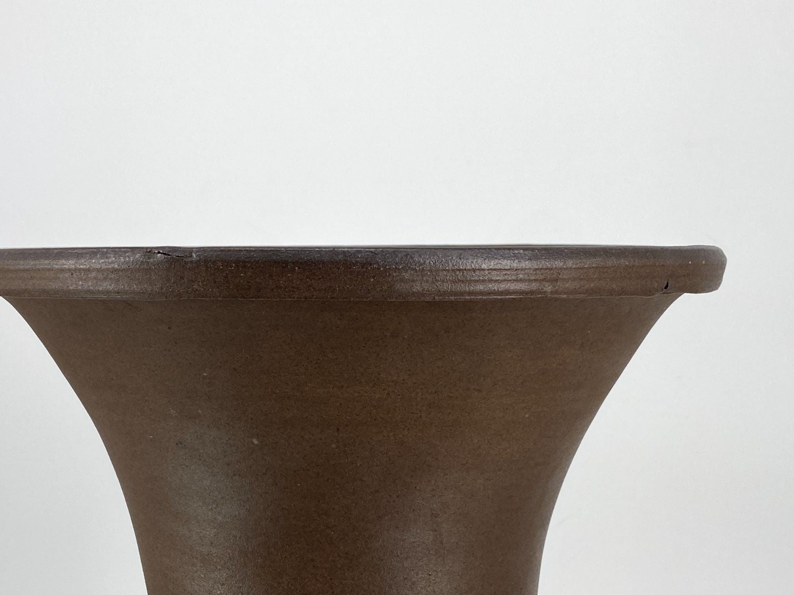 * GROßE STUDIOKERAMIK VASE BRAUN BODENVASE 49cm VINTAGE 70er