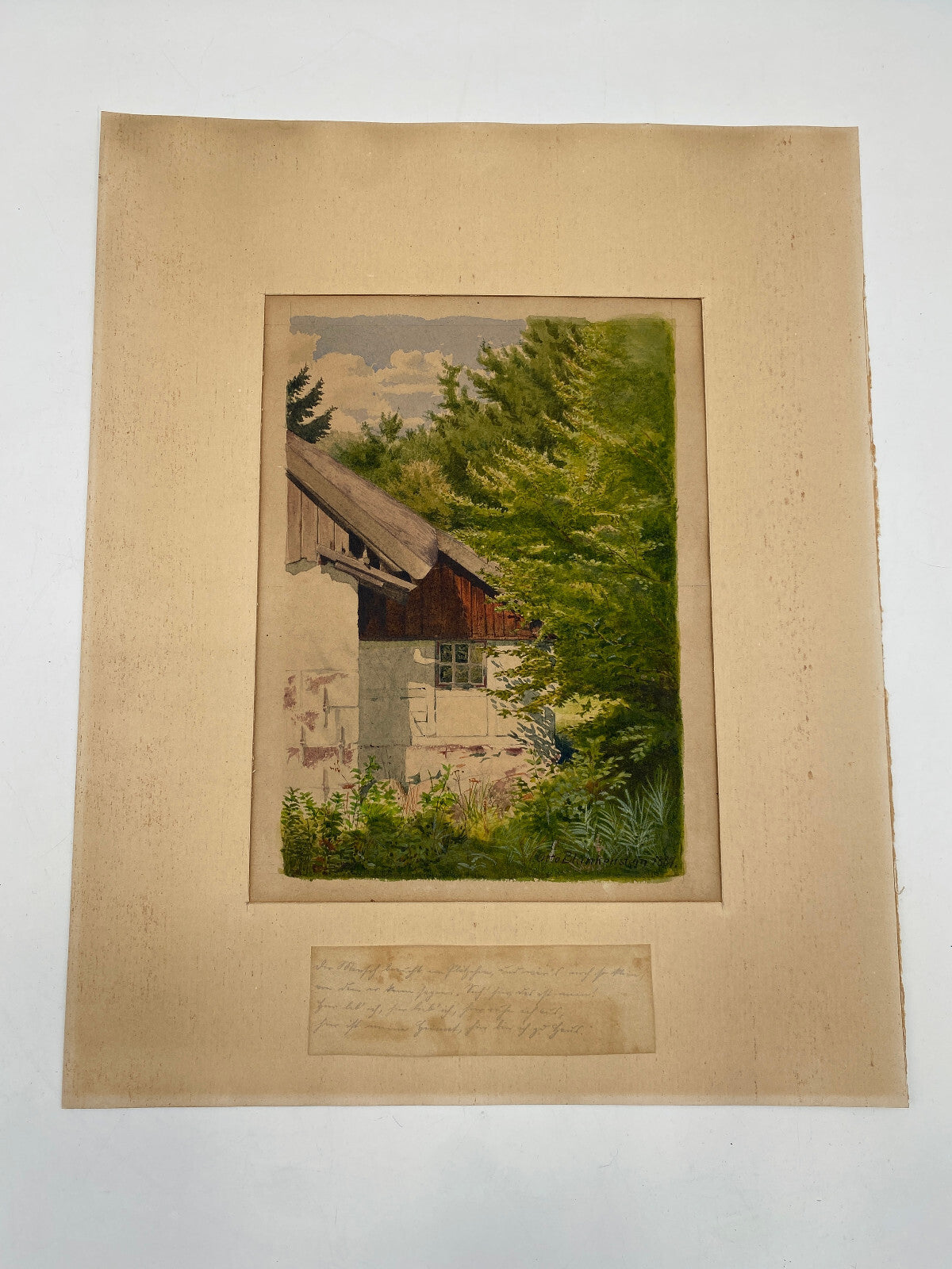 * AQUARELL OTTO BLANKENSTEIN 1884 LANDSCHAFT HEIMAT KUNST POMMERN