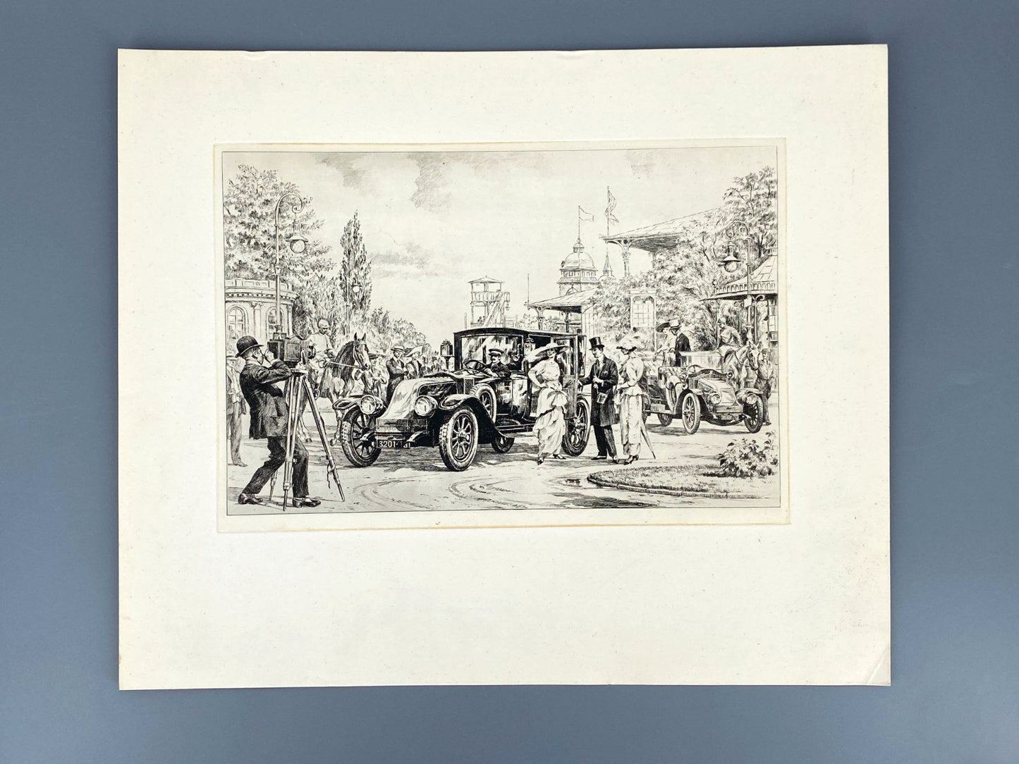 *5x GRAFIK HEINZ WEHLISCH AUTOMOBIL OLDTIMER LONDON PARIS MÜNCHEN