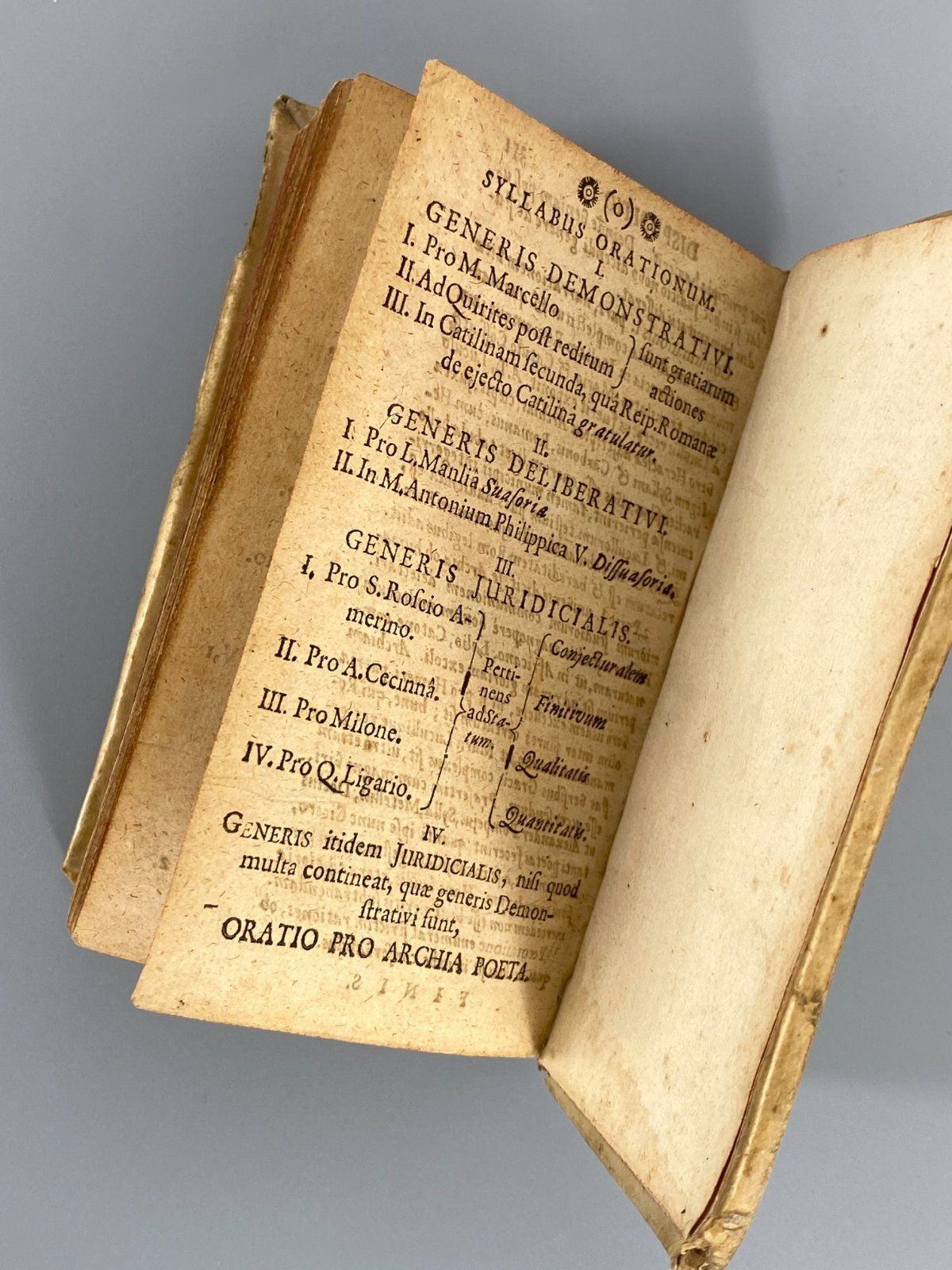 *BUCH CICERO CICERONIS ORATIONES ALIQUOT SELECTAE 1695 LEIPZIG