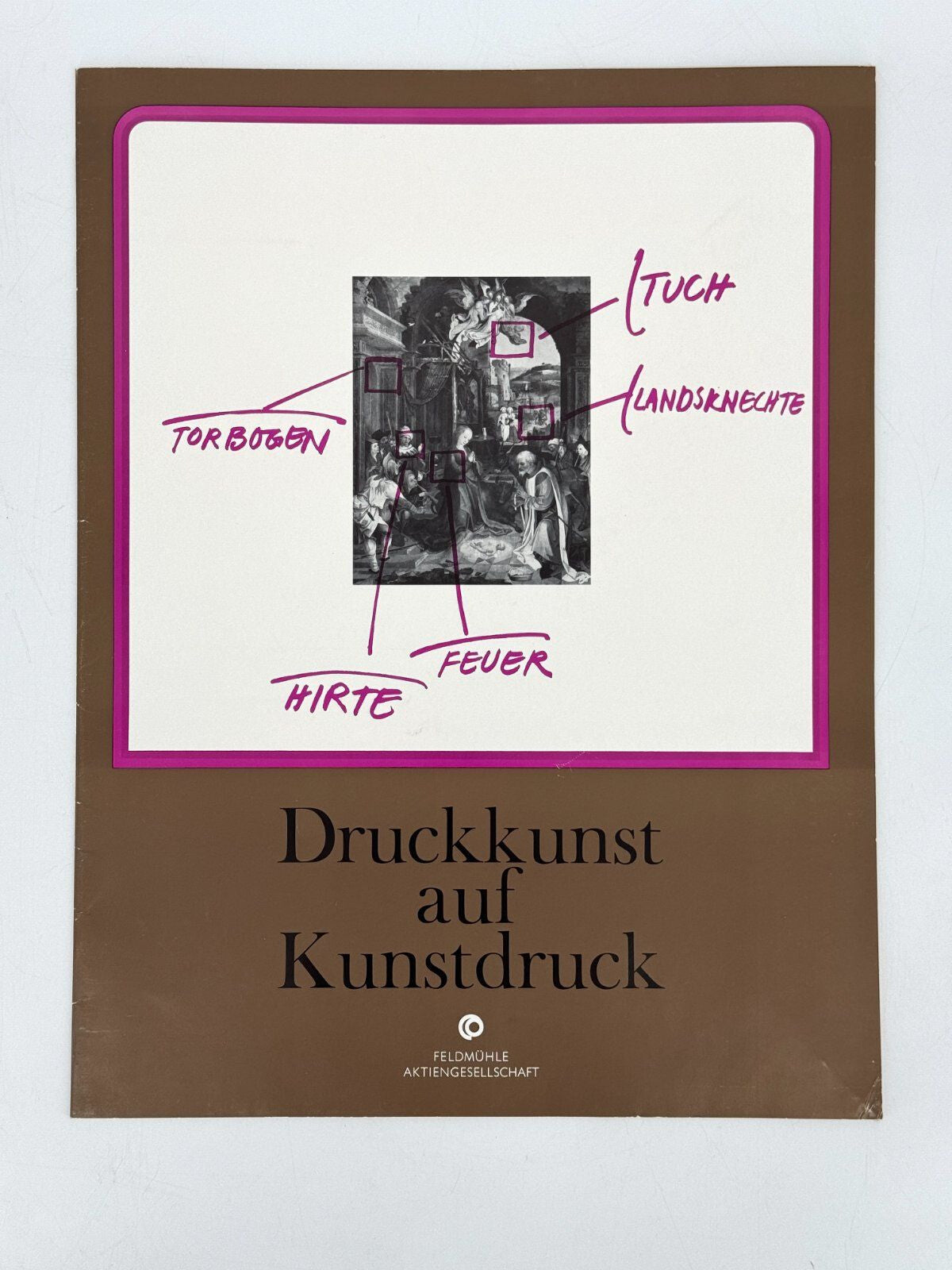 *KUNSTDRUCK JAN DE BEER GEBURT CHRISTI KÖLN FELDMÜHLE AKTIEN