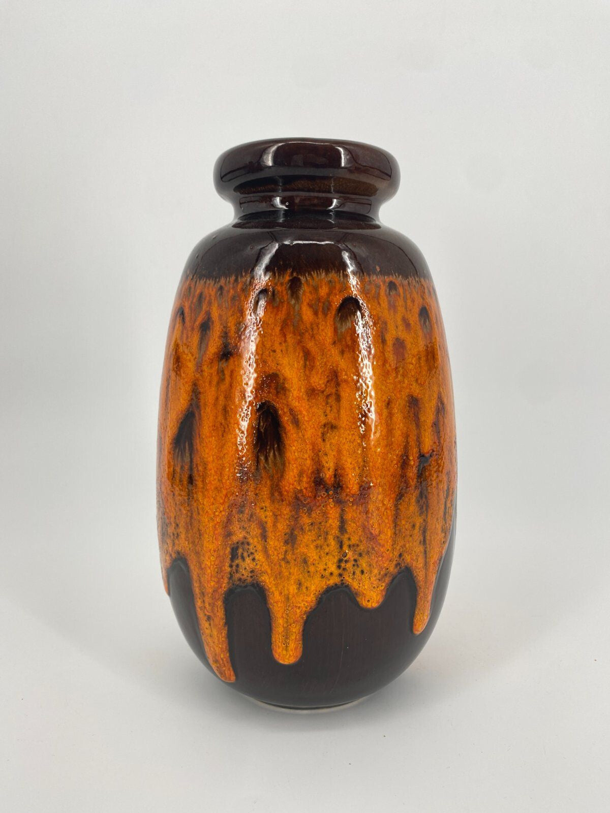 * SCHEURICH STUDIOKERAMIK FAT LAVA VASE 487-27 W.-GERMANY 70ER