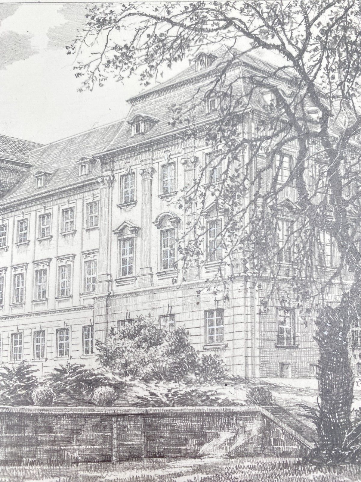 DEUTSCHER KÜNSTLER HEINZ WEHLISCH ZEICHNUNG SCHLOSS WERNECK HANDSIGNIERT