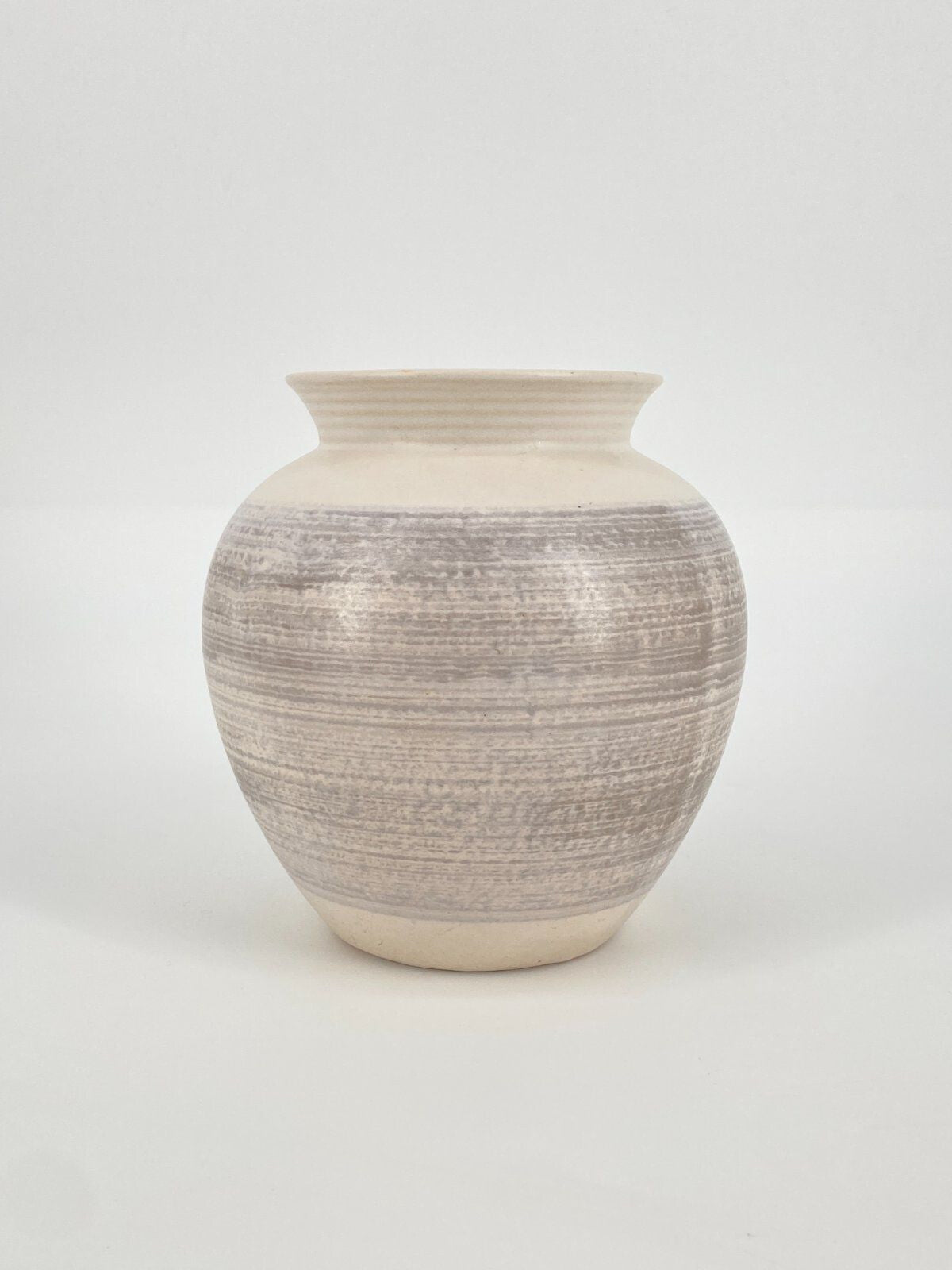 * VASE KERAMIK VEB HALDENSLEBEN 2984A GRAU STUDIOKERAMIK VINTAGE TON RETRO