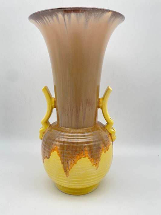 STEULER KERAMIK VASE LAUFGLASUR HENKEL AMPHORE FAT LAVA 30er ART DECO