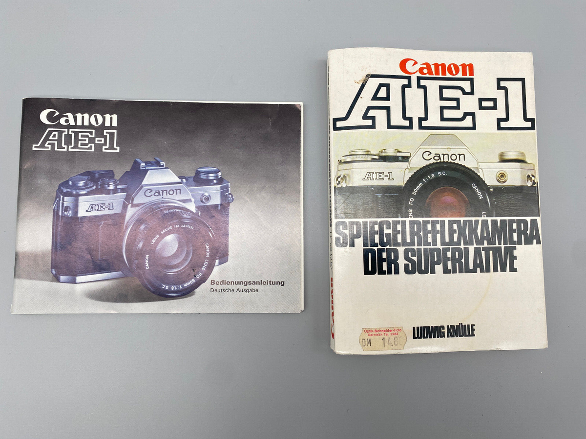 CANON AE-1 VINTAGE SPIEGELREFLEXKAMERA BEDIENUNGSANLEITUNG HANDBUCH RATGEBER TIP