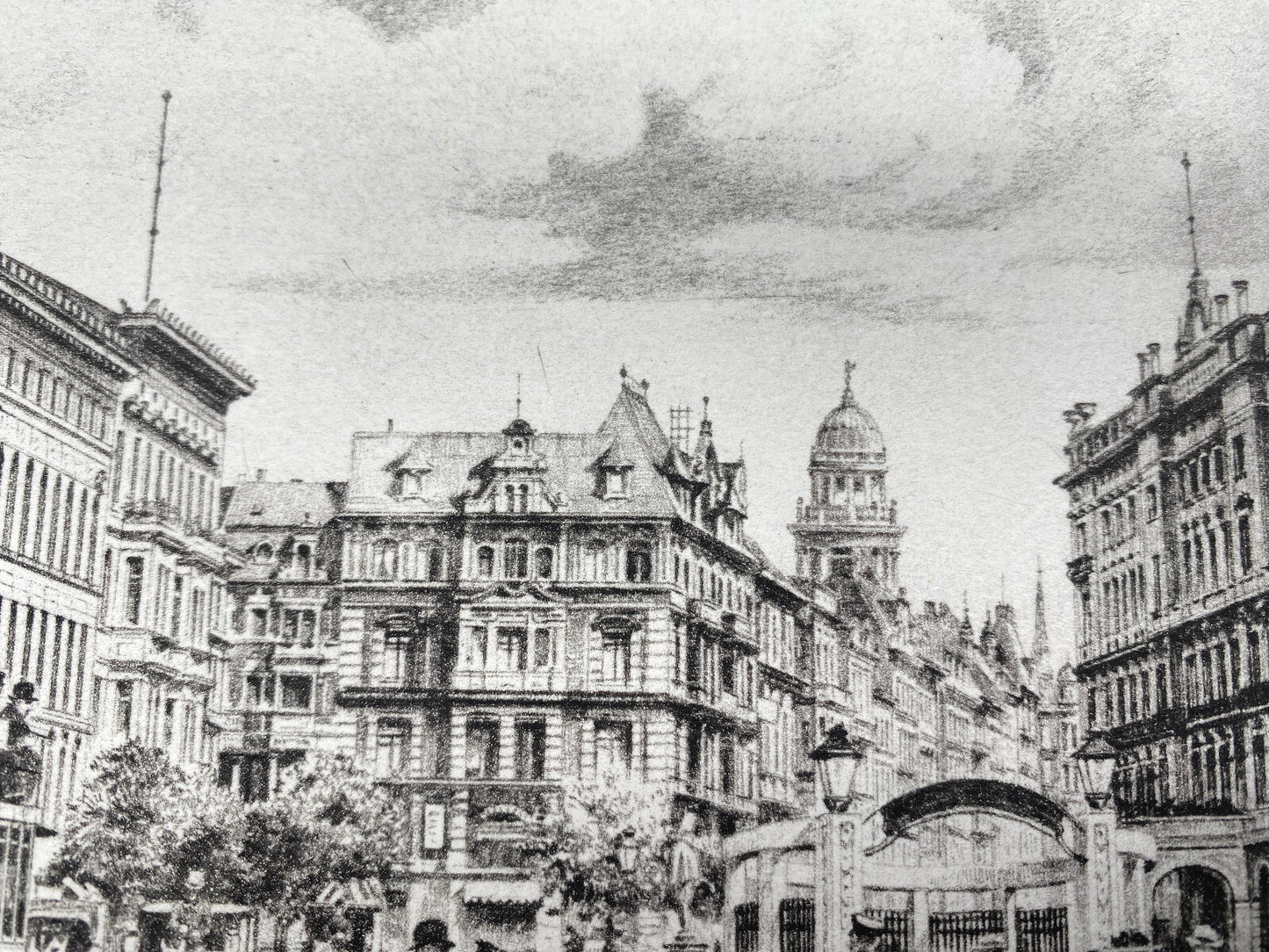 * DEUTSCHER KÜNSTLER HEINZ WEHLISCH RADIERUNG BERLIN WILHELMPLATZ UM 1910 GRAFIK