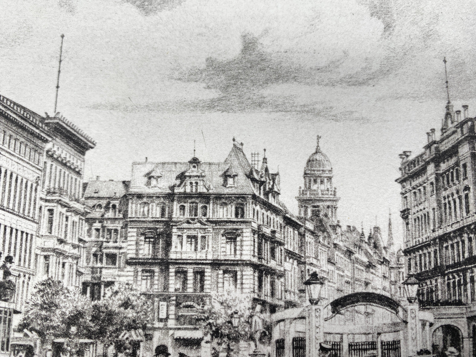 * DEUTSCHER KÜNSTLER HEINZ WEHLISCH RADIERUNG BERLIN WILHELMPLATZ UM 1910 GRAFIK