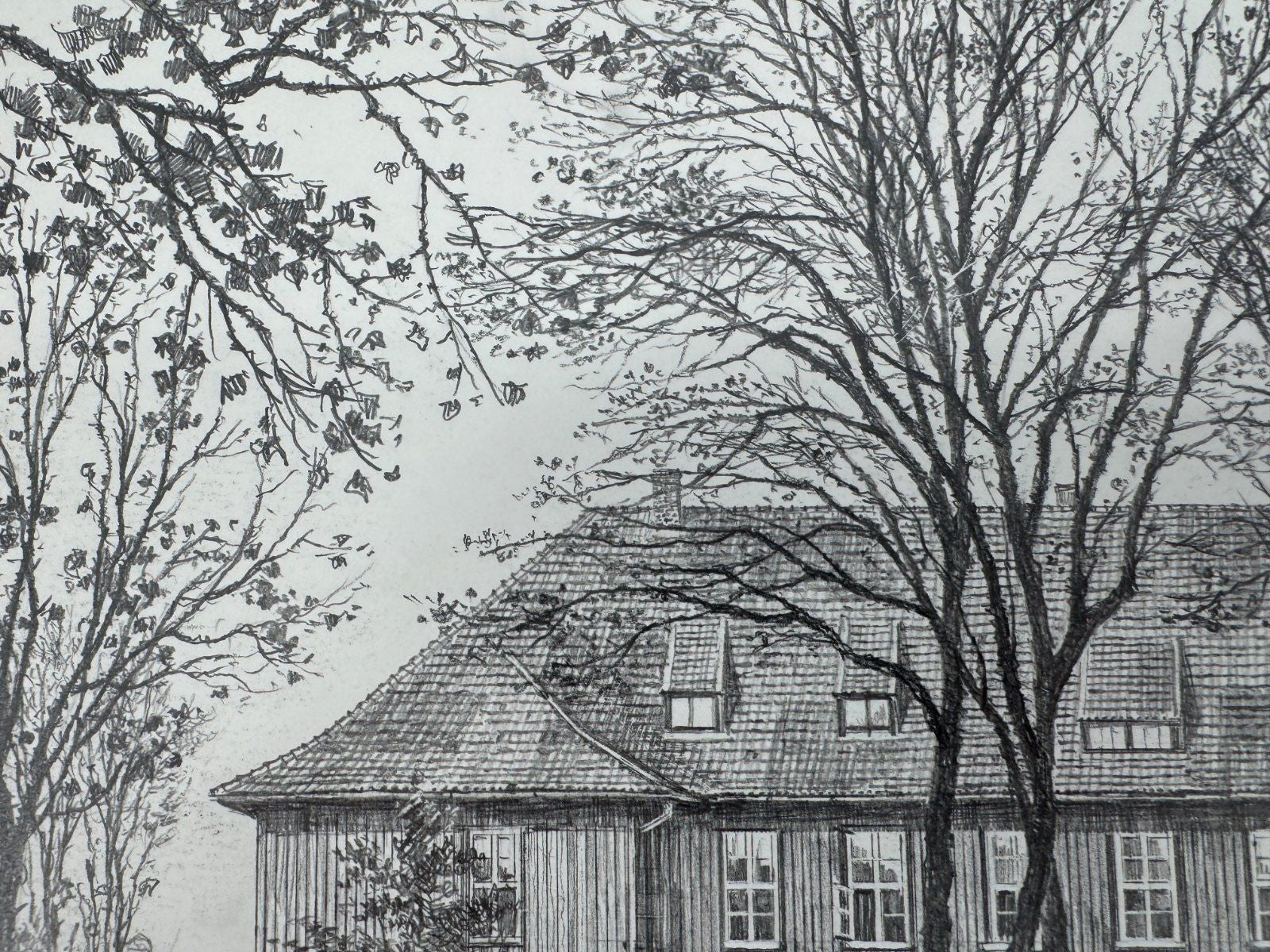 * HEINZ WEHLISCH ZEICHNUNG SCHLOß IN BURGDORF UM 1906 ANSICHT SIGNIERT