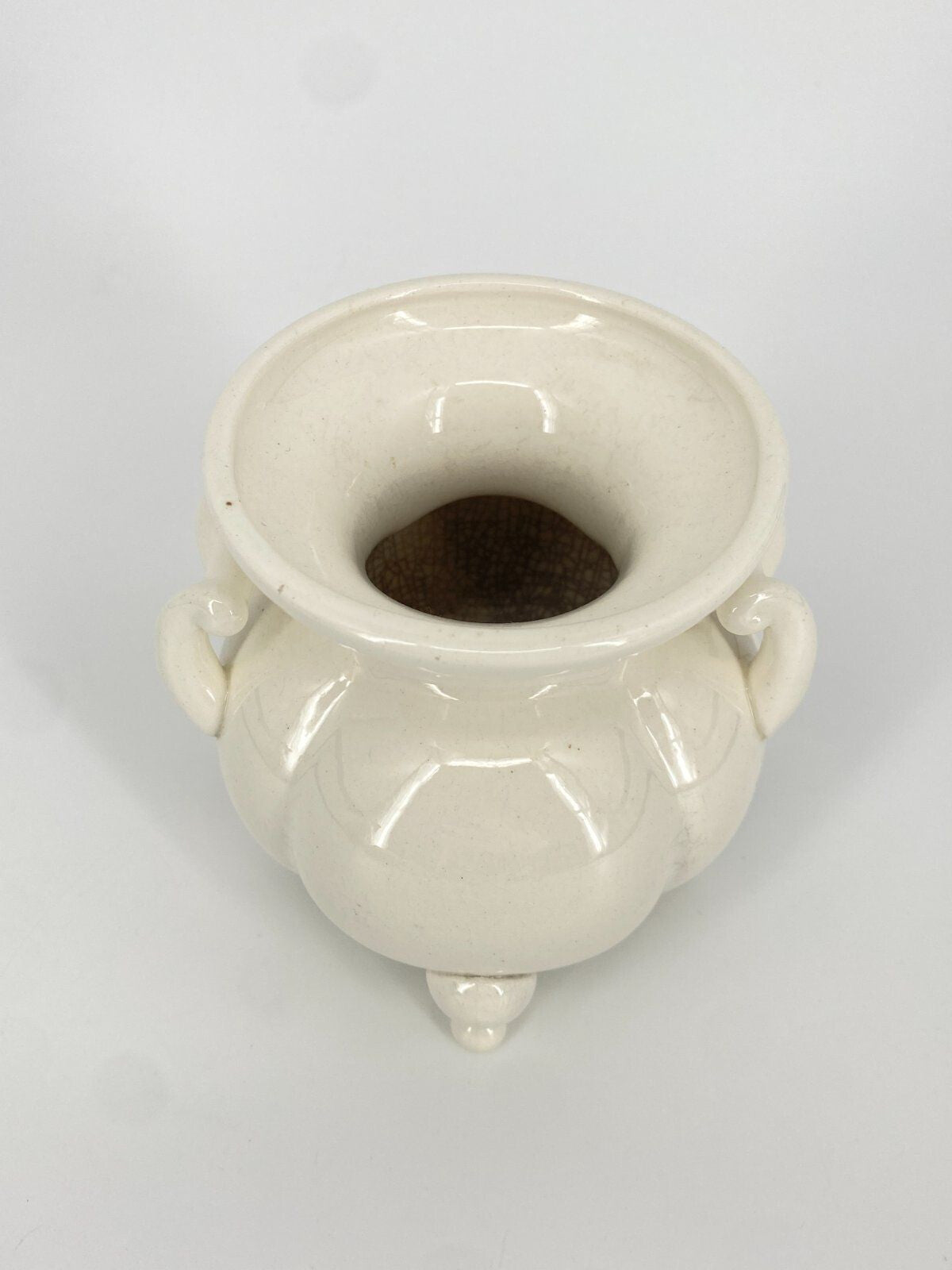 * WAECHTERSBACH GERMANY PORZELLAN VASE MIT FÜßEN VINTAGE KRAKEELE