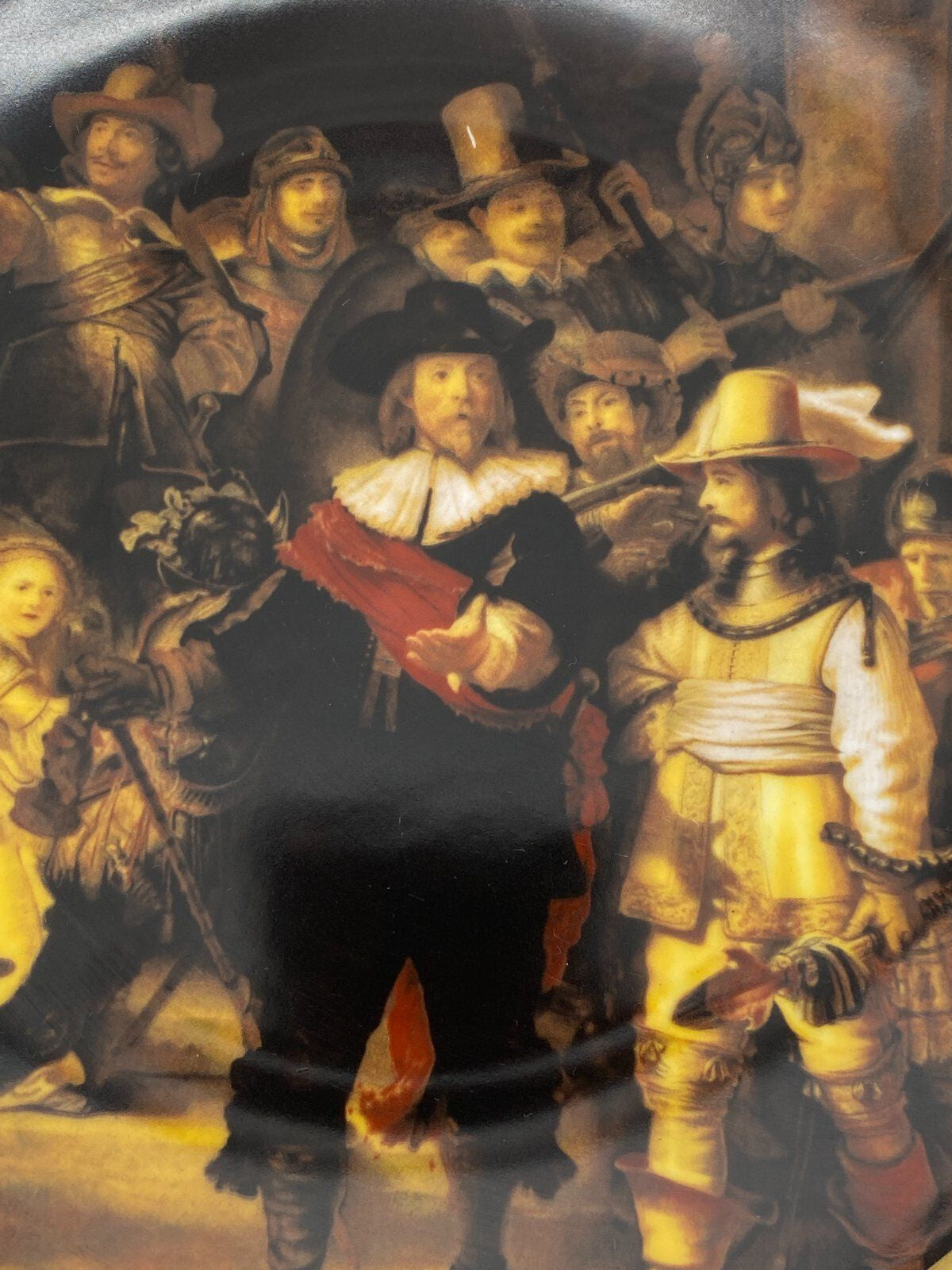 * 3 X SAMMELTELLER PORZELLAN MONA LISA REMBRANDT GEMÄLDE KUNST