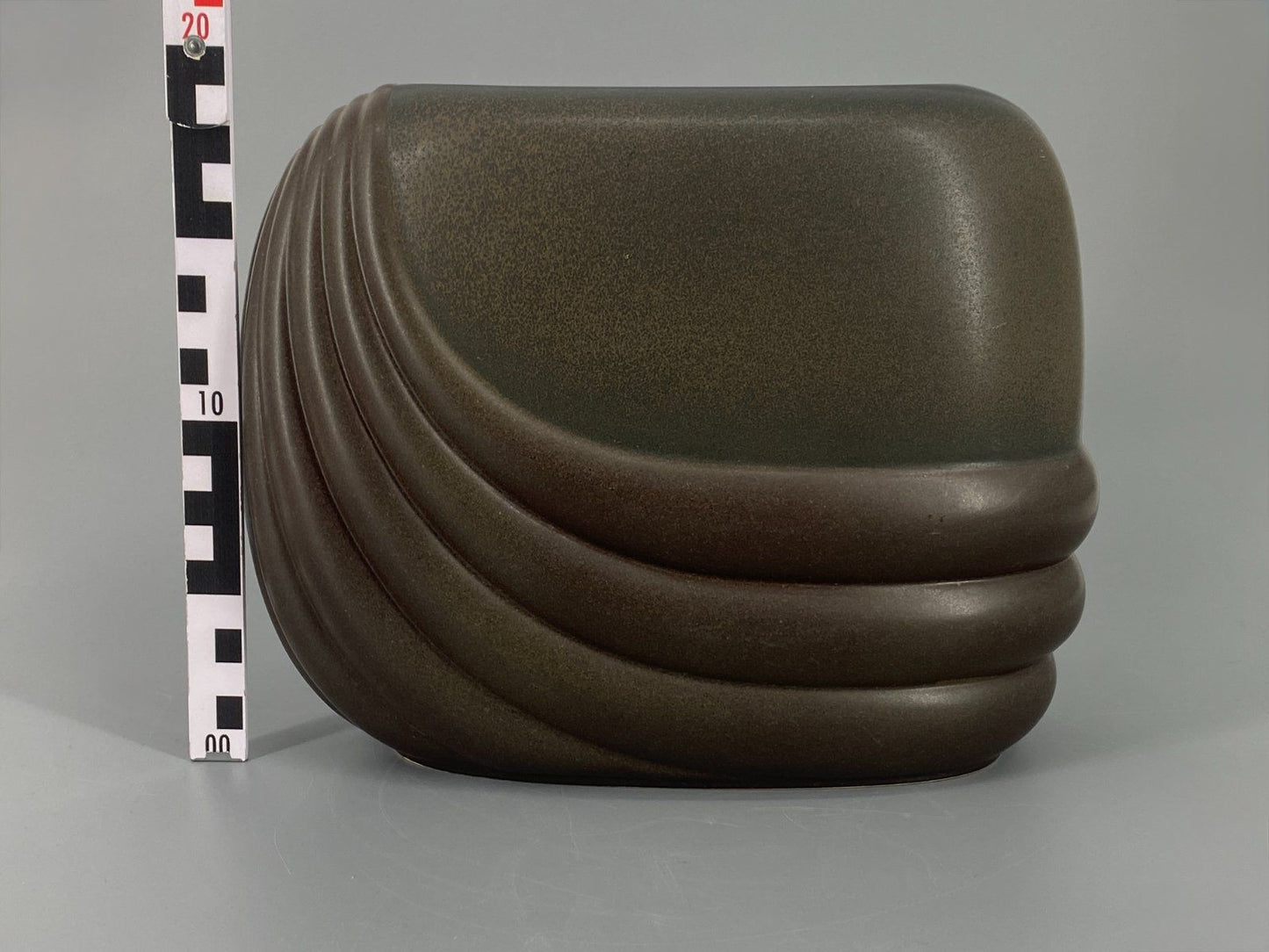 * ROSENTHAL VASE UTA FEYL BRAUN KERAMIK STUDIO LINIE 70er VINTAGE