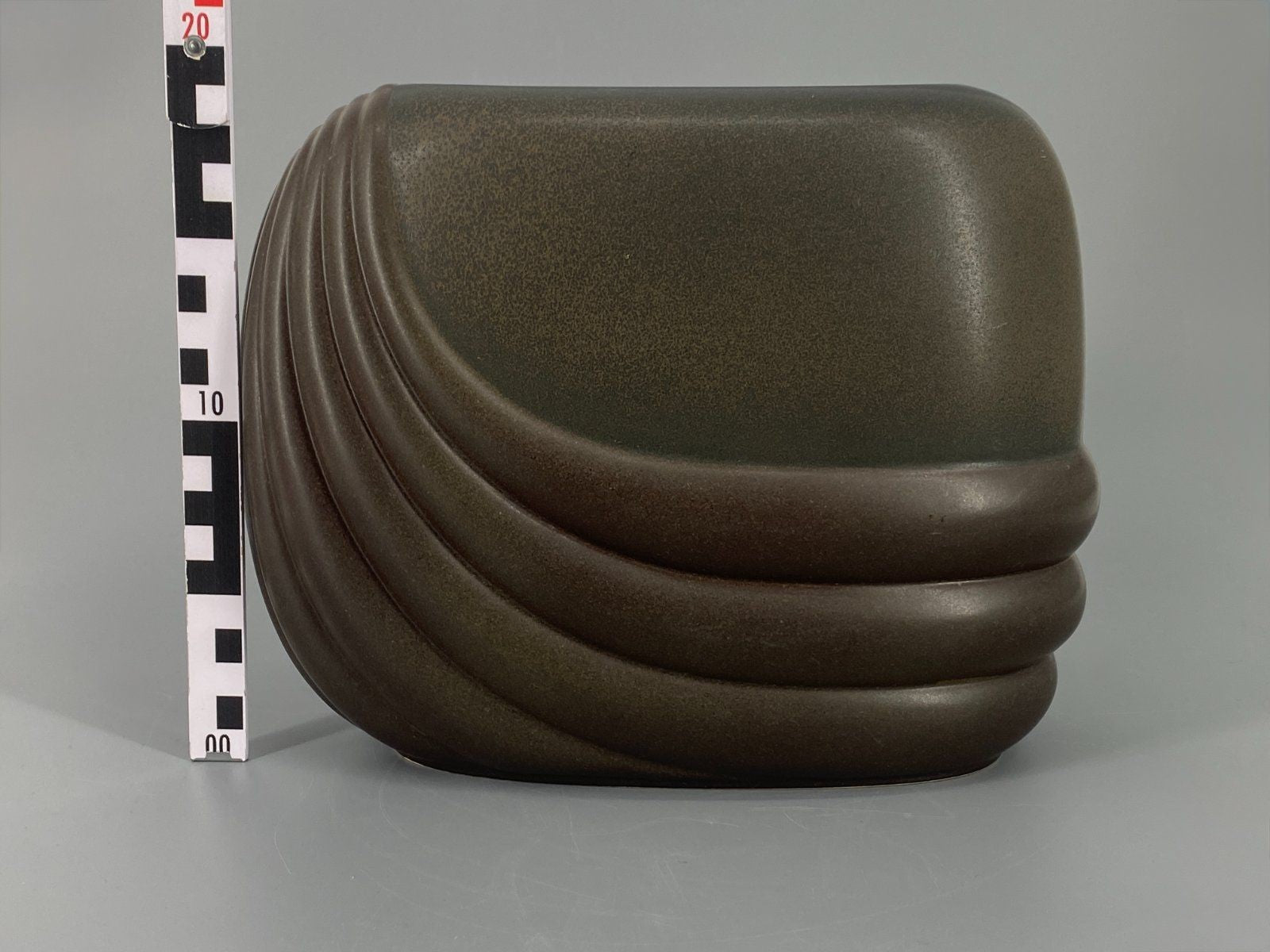 * ROSENTHAL VASE UTA FEYL BRAUN KERAMIK STUDIO LINIE 70er VINTAGE