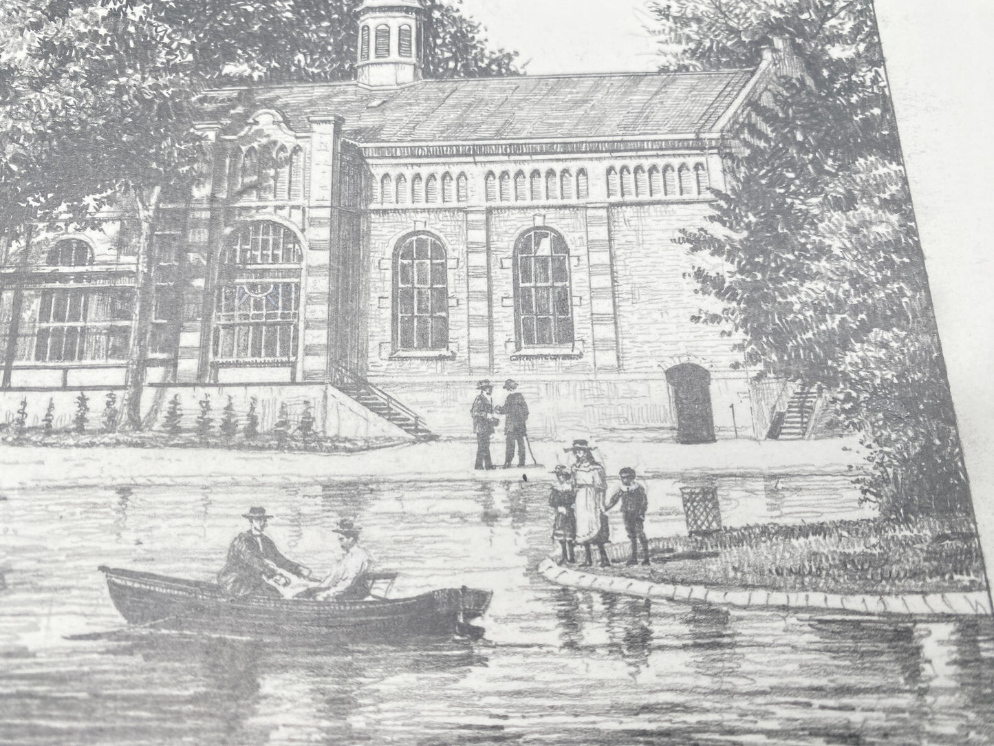 HEINZ WEHLISCH DEUTSCHER KÜNSTLER ZEICHNUNG KREFELD TIERGARTEN KONZERTSAAL