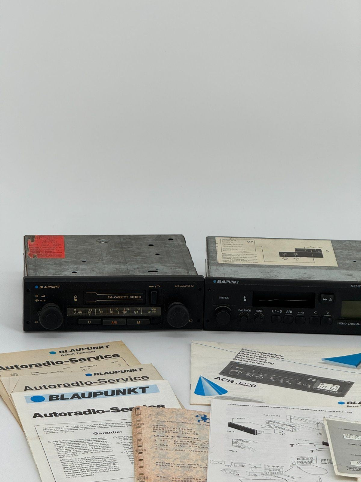 3x BLAUPUNKT AUTORADIO MANNHEIM 24 ACR 3220 ESSEN CR31 OLDTIMER