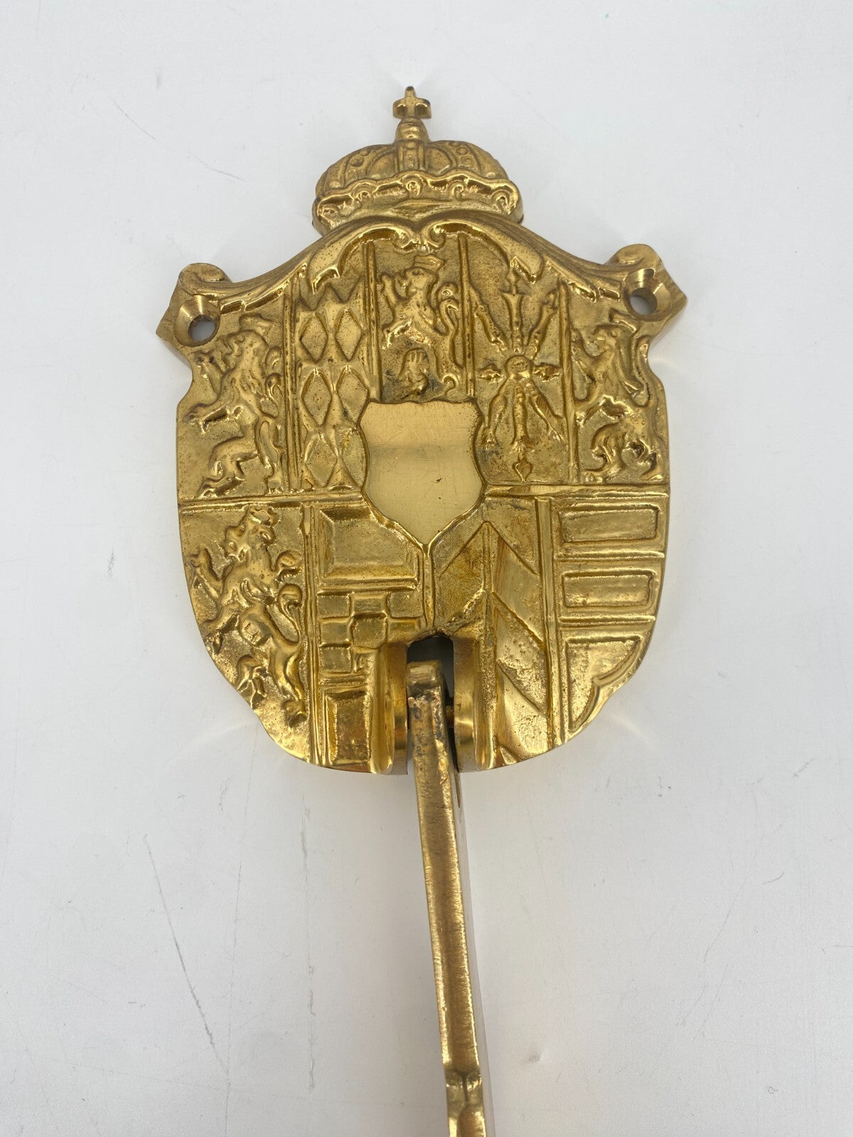 * LÜFTERHAKEN MESSING WANDHAKEN WAPPEN HAKEN KLAPPBAR VINTAGE