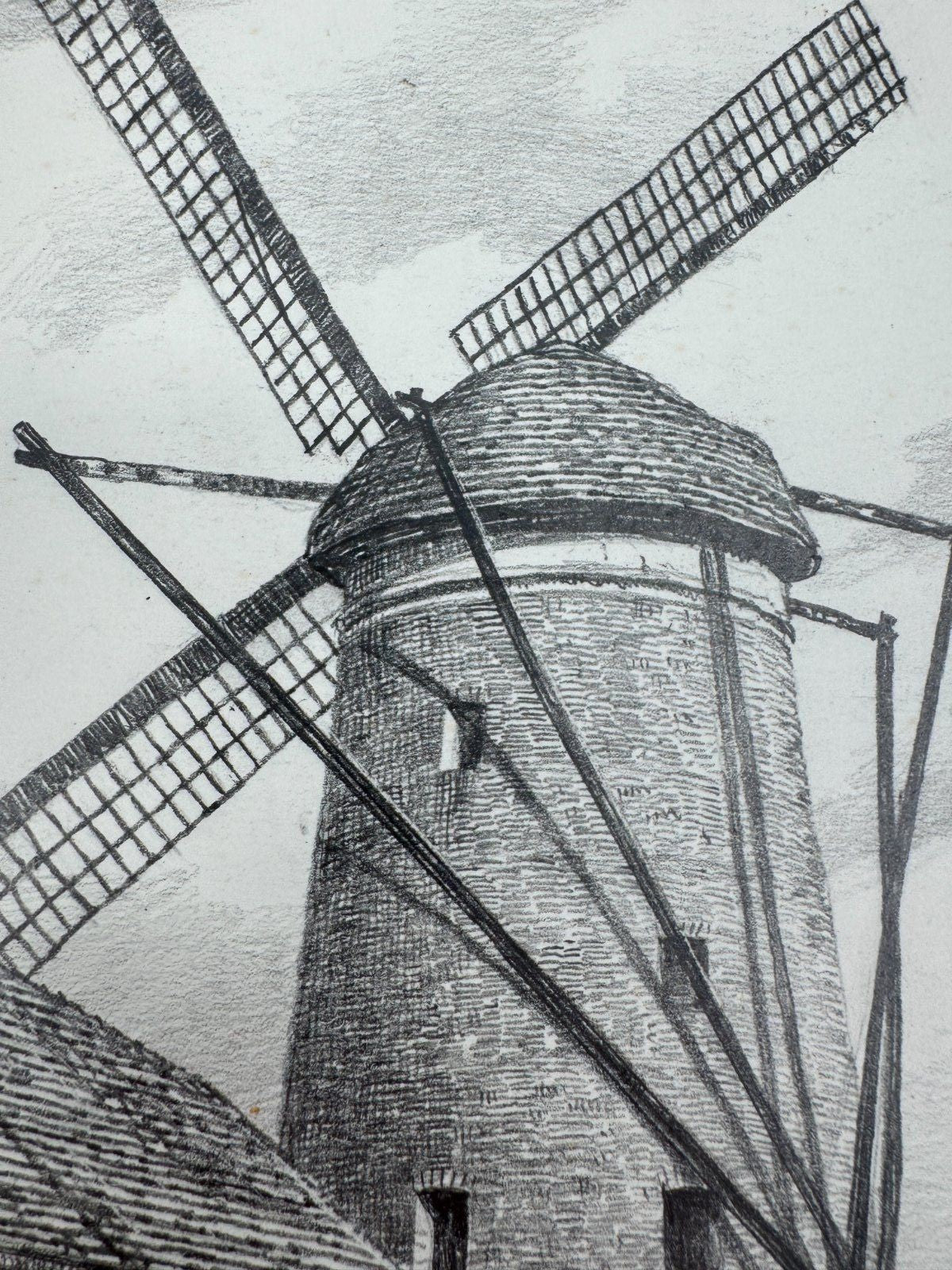 * HEINZ WEHLISCH ZEICHNUNG ST. TÖNIS WINDMÜHLE KEMPENER STRAßE