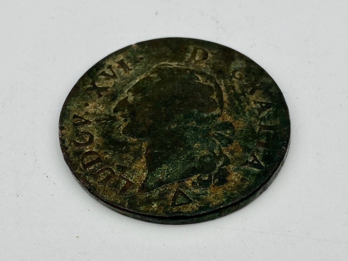 SOL ECU LOUIS XVI 1791 LILLE LUDOV D.GRATIA FRANKREICH KUPFER MÜNZE