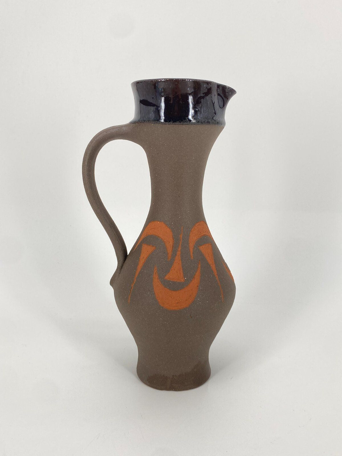 *UDO MERTZDORF STUDIOKERAMIK KRUG VASE MATT BRAUN TERRACOTTA 26CM