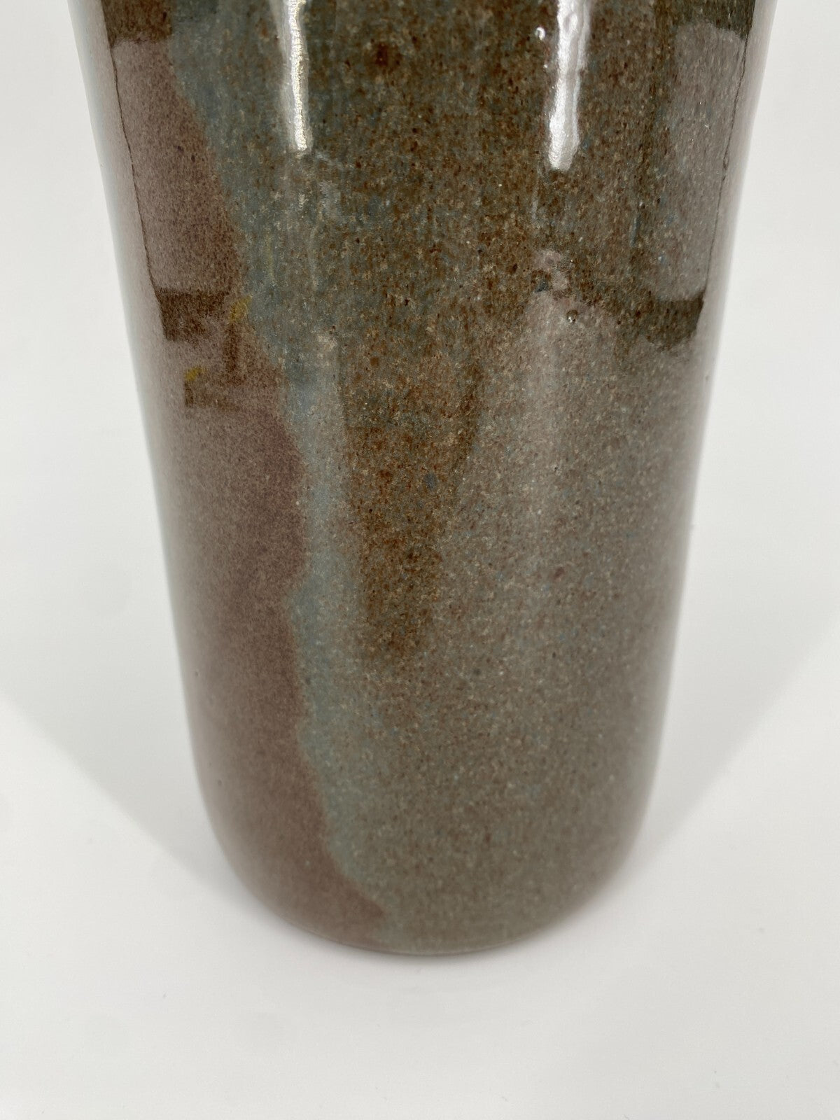 * STUDIO KERAMIK KELCH VASE BRAUN GRÜN 24,5CM MID CENTURY VINTAGE DANISH