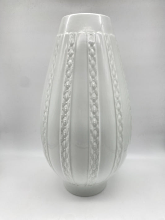 GROßE PORZELLAN BODENVASE VASE FH NÜRNBERG STEMPELMARKE 50ER RELIEF VINTAGE XXL