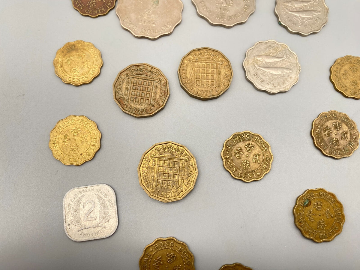 KONVOLUT 57 MÜNZEN BRITISCHE HONG KONG DOLLAR PENCE CENT 50ER BIS 90ER