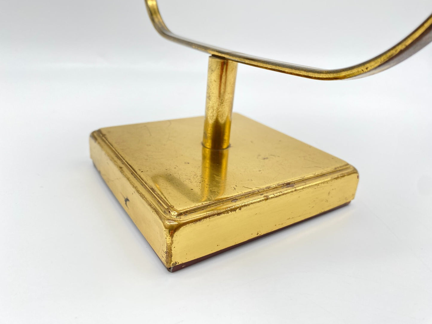 ELEGANTER ART DECO DESIGN KOSMETIKSPIEGEL SCHMINKSPIEGEL MESSING 50ER VINTAGE