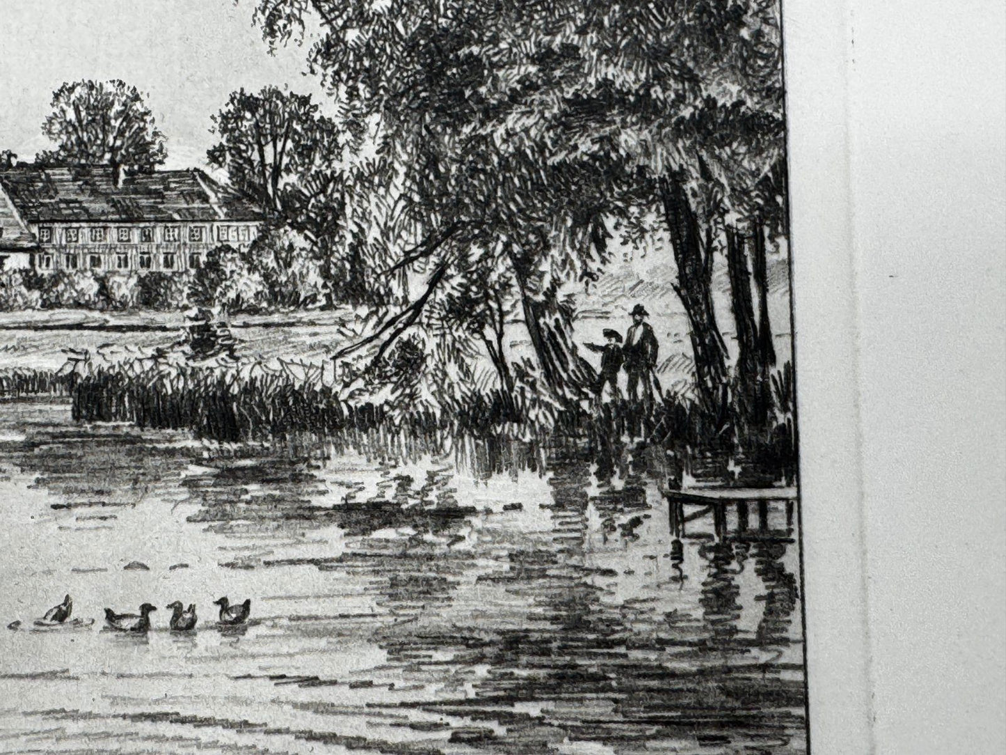 * HEINZ WEHLISCH RADIERUNG EBSTORF BLICK VOM AHRENSBERG UM 1910 