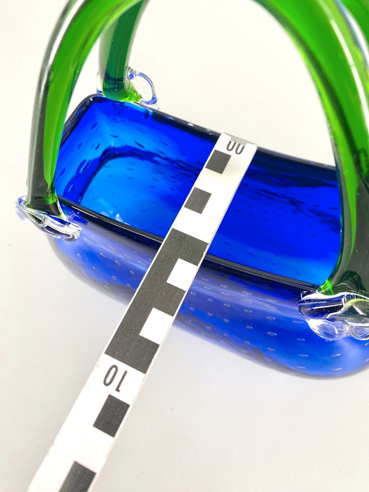 * MURANO GLASBEHÄLTER ERDBEERE HANDTASCHE DEKO KUNSTGLAS GLASVASE