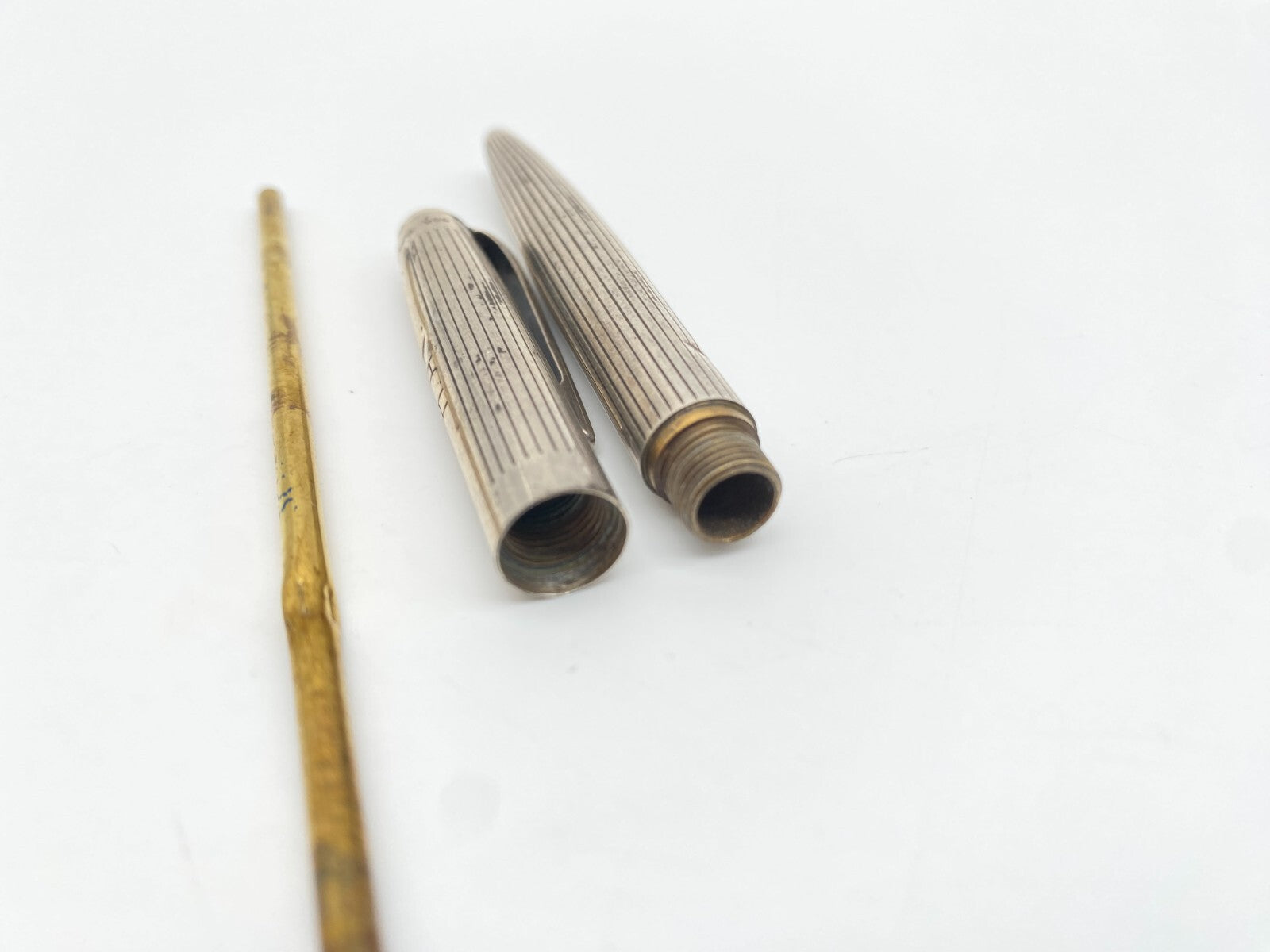 KUGELSCHREIBER FEND GOLDFINK 900ER SILBER BALL POINT 60ER MONOGRAMM SELTEN
