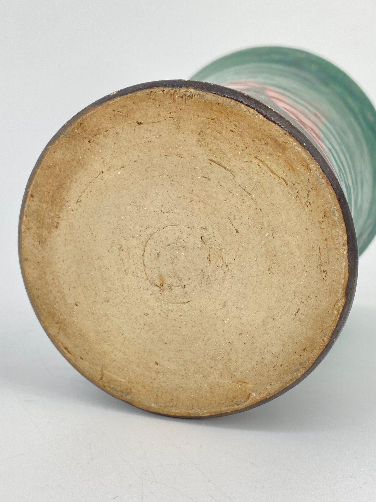 * STUDIOKERAMIK VASE TROMPETEN TRICHTER FORM VINTAGE KERAMIK