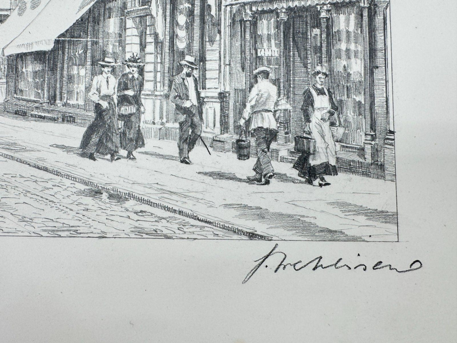 * HEINZ WEHLISCH ZEICHNUNG KAISERSLAUTERN MARKTSTRASSE 1910 ANSICHT