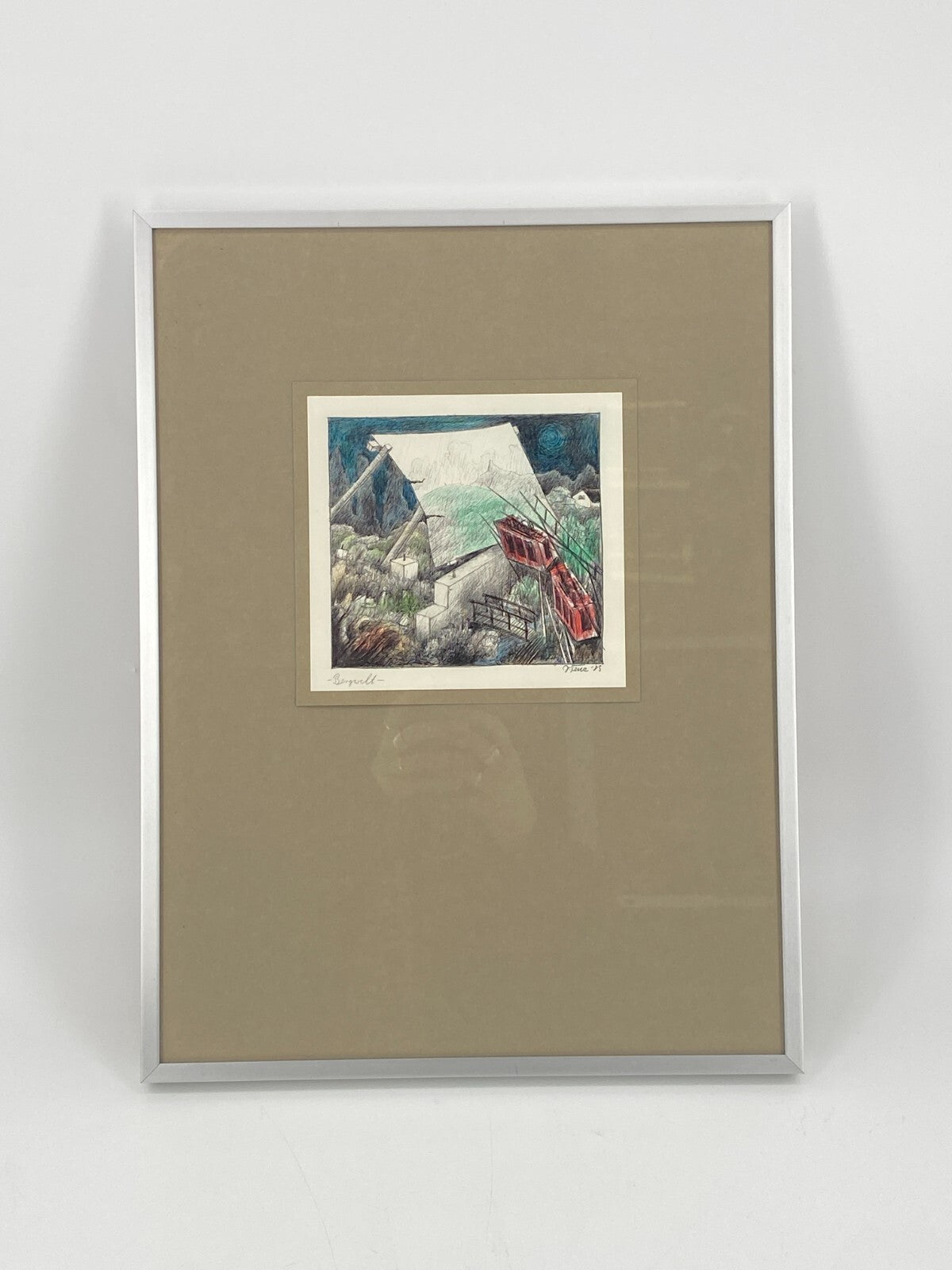 * ORIGINAL DRUCK RADIERUNG KUNSTWERK JÜRGEN TENZ BILD KUNST 1985