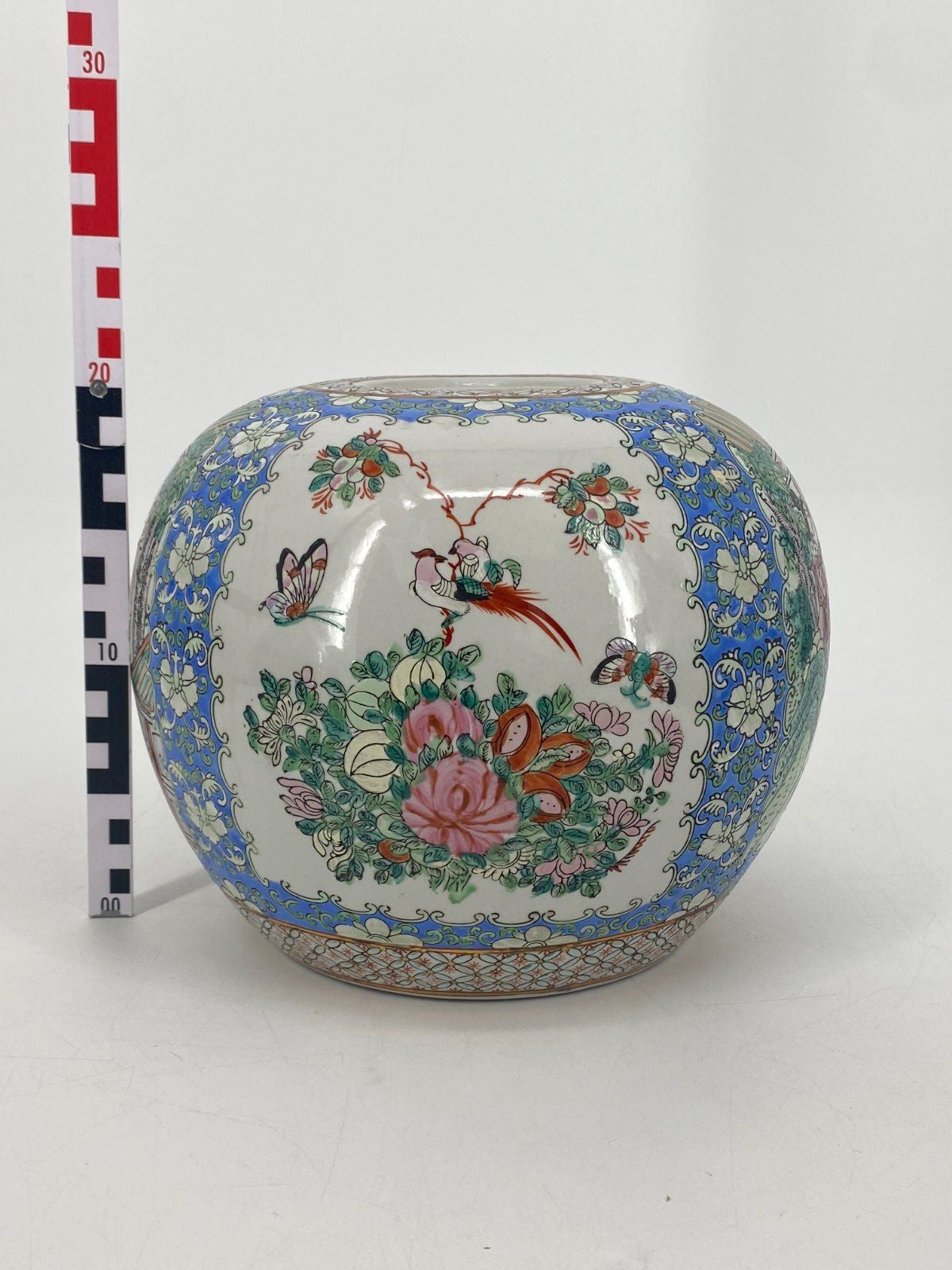*ANTIKE CHINESISCHE VASE DETAILLIERT DEKORIERT ASIATIKA VOLKSKUNS